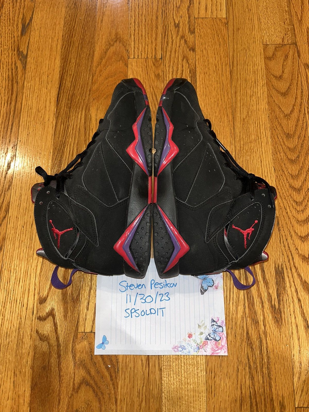 image of Air Jordan 7 Raptors (2012) Shoes in Black, Men's (Size 8)