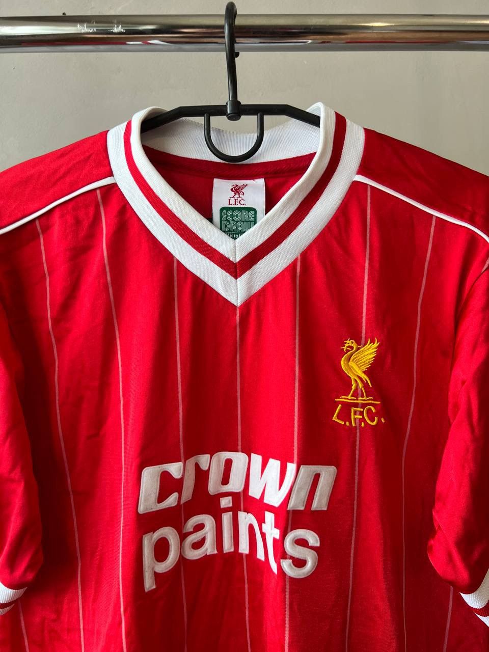 Sports Specialties 1982/83 LIVERPOOL REMAKE SCORE DRAW SOCCER FOOTBALL JERSEY Size US M / EU 48-50 / 2 - 4 Thumbnail