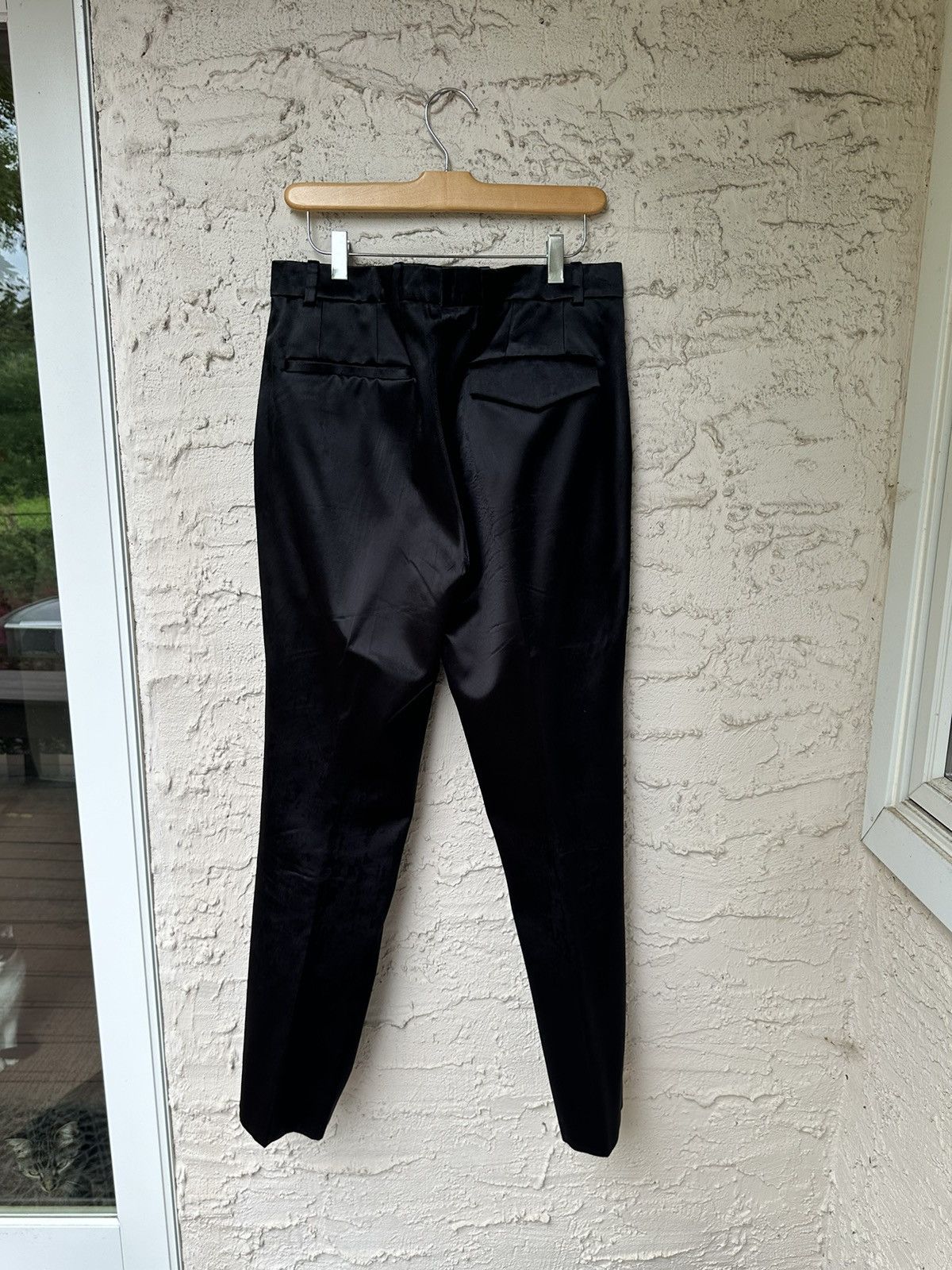 Namacheko Black Satin Ziggurat Trousers Size US 31 - 3 Thumbnail