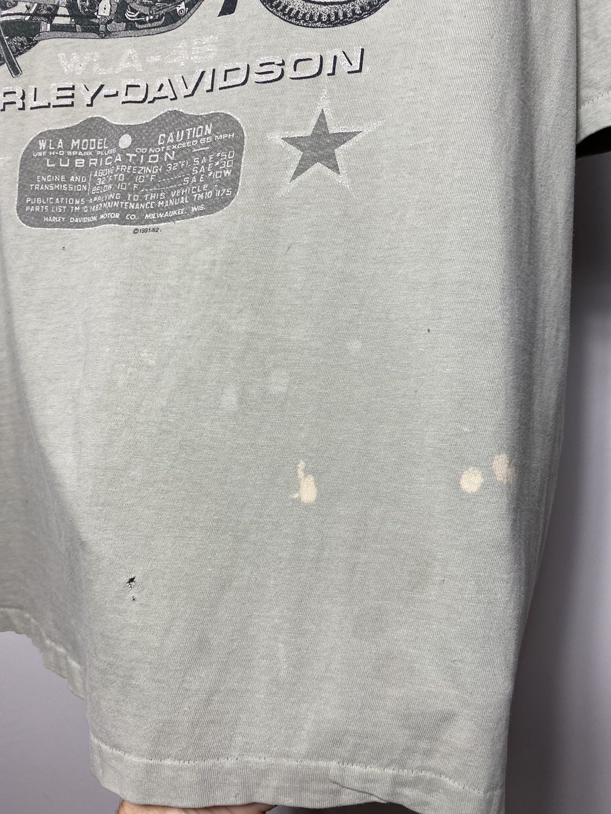 Harley Davidson Rare 1991 Harley Davidson Pearl Harbor distressed t-shirt Size US XL / EU 56 / 4 - 4 Thumbnail