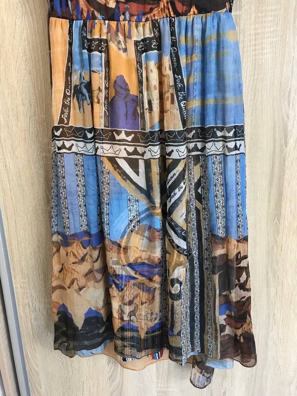Jean Paul Gaultier 🔥 Save The Queen Patchwork Silk Multicolor Dress JPG Style Size S / US 4 / IT 40 - 9 Thumbnail