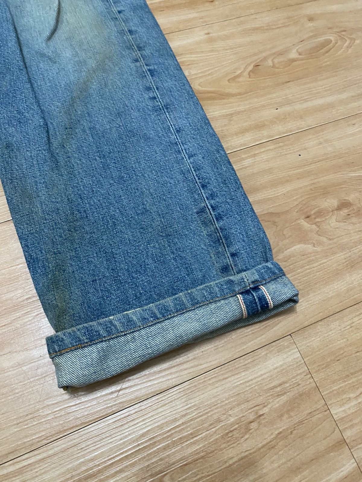 Edwin × Vintage Vintage edwin orange tab distressed denim selvedge Size US 29 - 3 Thumbnail
