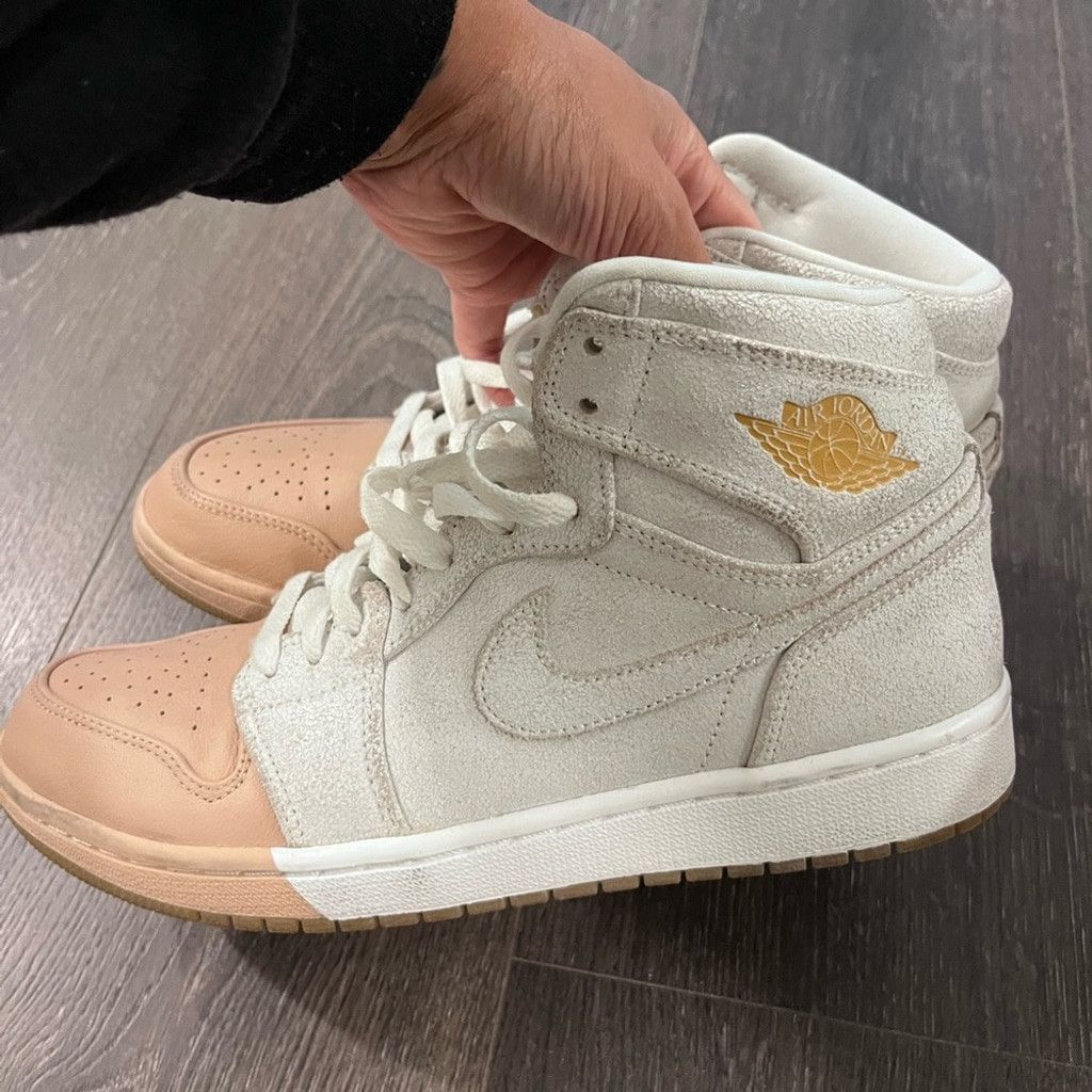 Jordan Brand Nike Retro High-Top Air Jordan 1 Dipped Toe Sneakers - gray Size US 10 / IT 40 - 7 Thumbnail