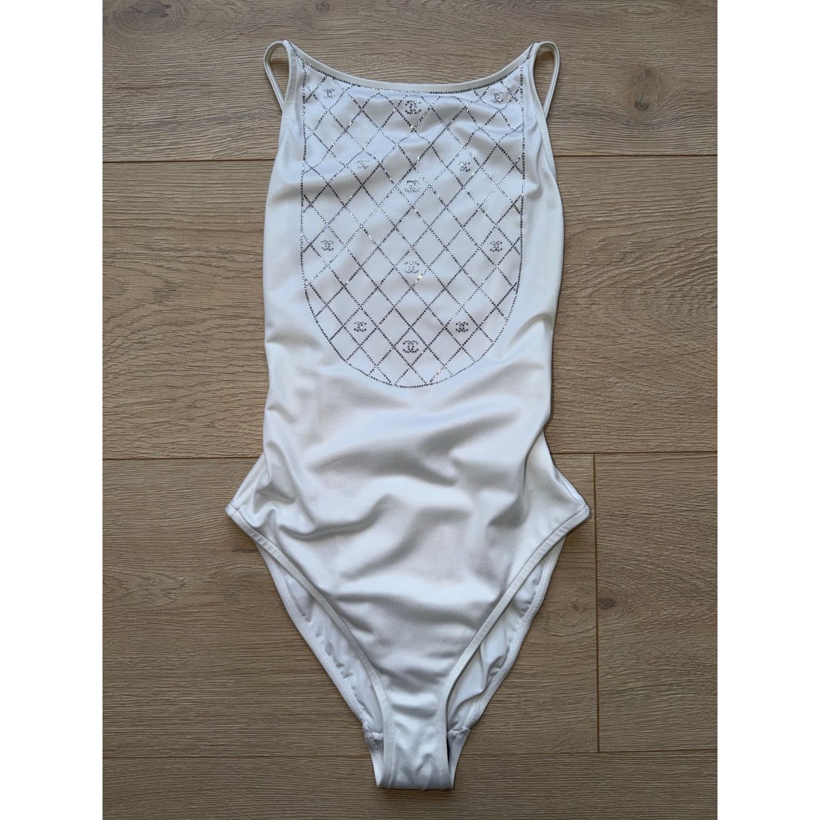Chanel Logo One Piece Swimsuit Runway Bathingsuit 34 Size XXS / US 00 / IT 34 - 1 Thumbnail