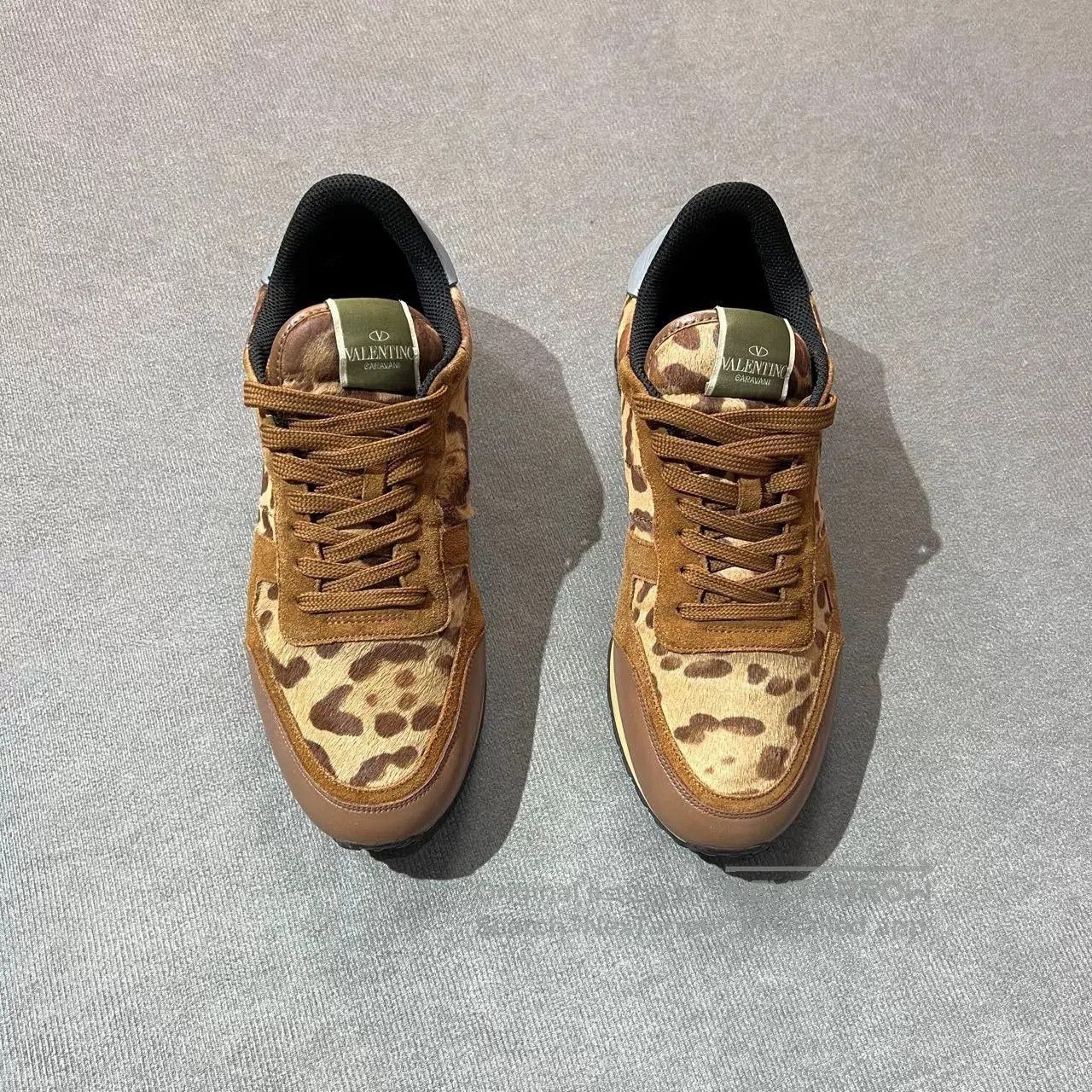 Valentino Valentino Rockrunner Leopard Horsehair Sneakers. Size US 10 / EU 43 - 2 Thumbnail