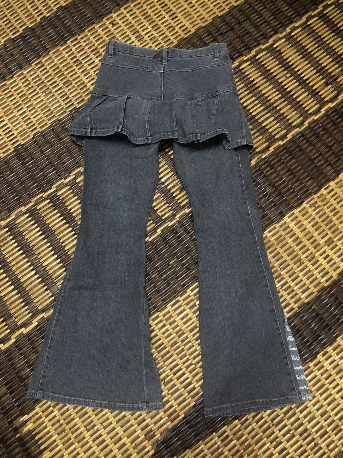 Hysteric Glamour × If Six Was Nine Vintage Denim Skirt Pant Flared Punk Style Size 27" / US 4 / IT 40 - 2 Thumbnail
