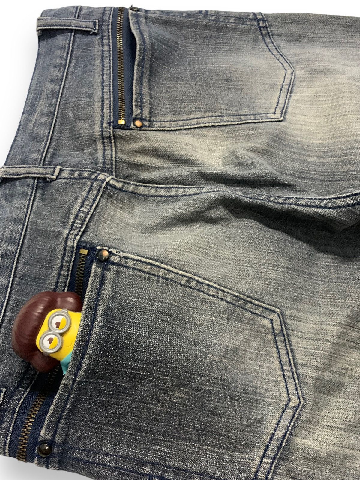 Seditionaries Vintage Japanese Brand Twisted Leg Distressed Grunge Jeans Size US 32 / EU 48 - 14 Thumbnail