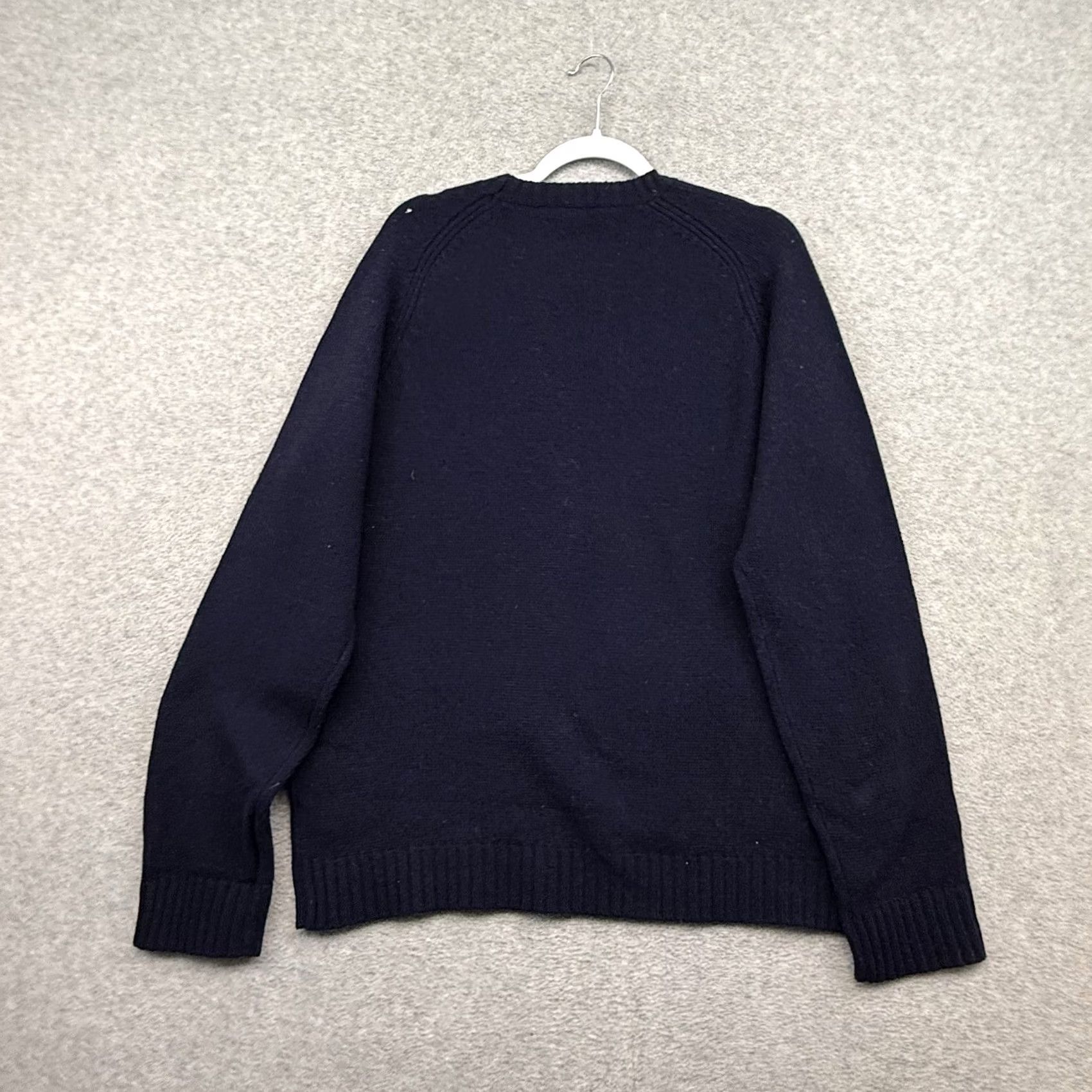 J.Crew J. Crew Sweater Mens L Navy Blue Lambswool Crewneck Knit Pullover Classic Preppy Warm Size US L / EU 52-54 / 3 - 7 Thumbnail