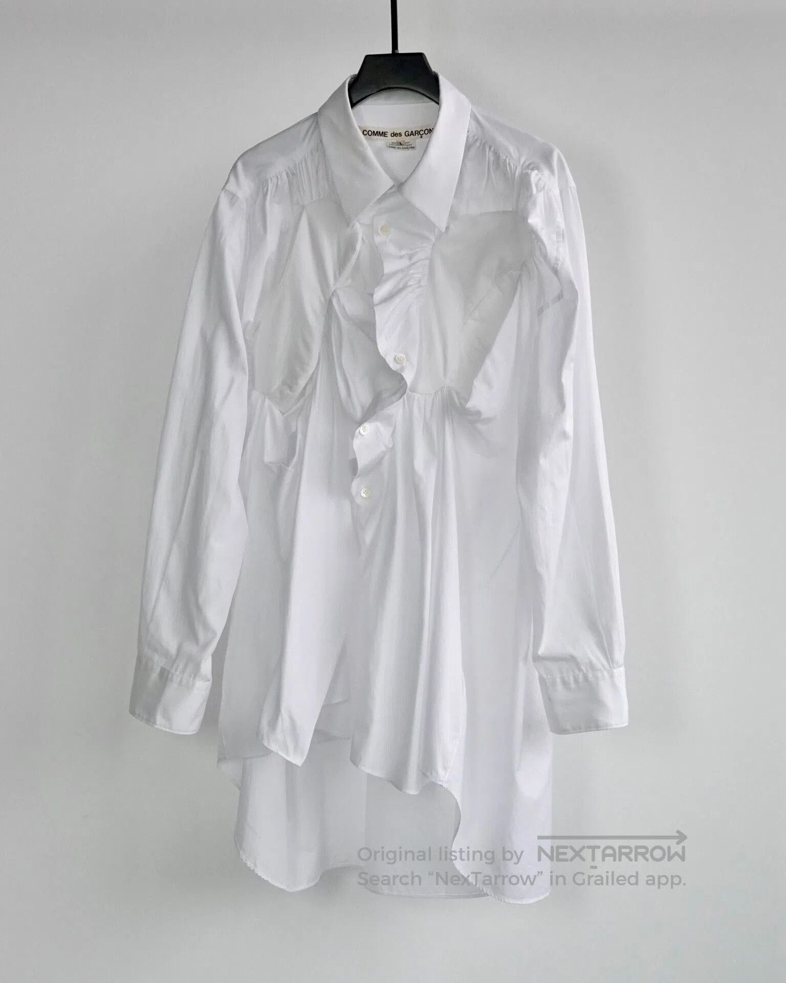 CDG by Comme des Garcons Comme des Garçons Asymmetrical White Shirt. Size US L / EU 52-54 / 3 - 2 Thumbnail