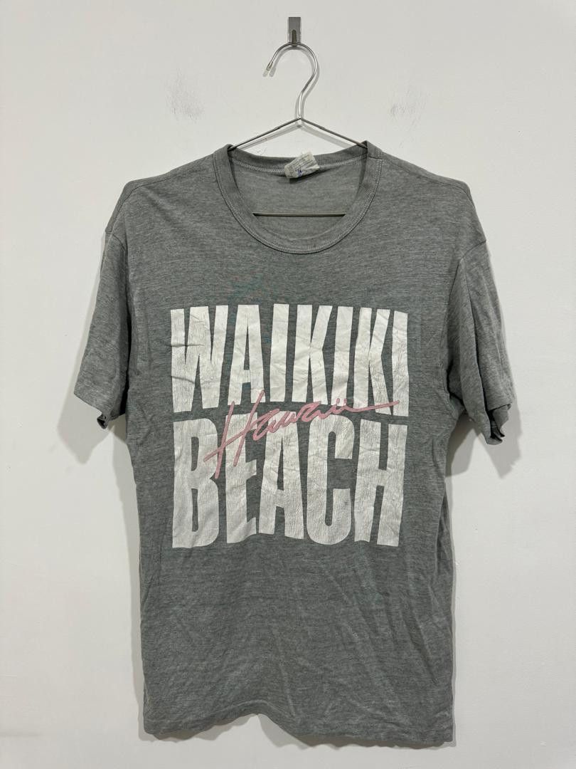 Hanes × Vintage Vintage 90s Hanes Waikiki Beach Tee Size US M / EU 48-50 / 2 - 1 Thumbnail