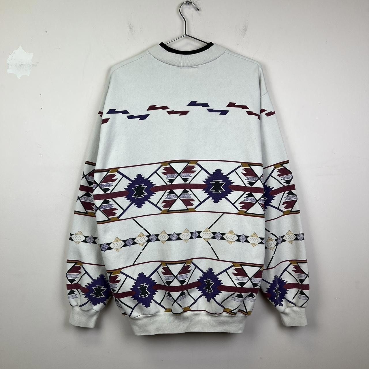 Native Vintage Southwestern Style Pullover Sweatshirt 90s Size XL Size US XL / EU 56 / 4 - 2 Thumbnail