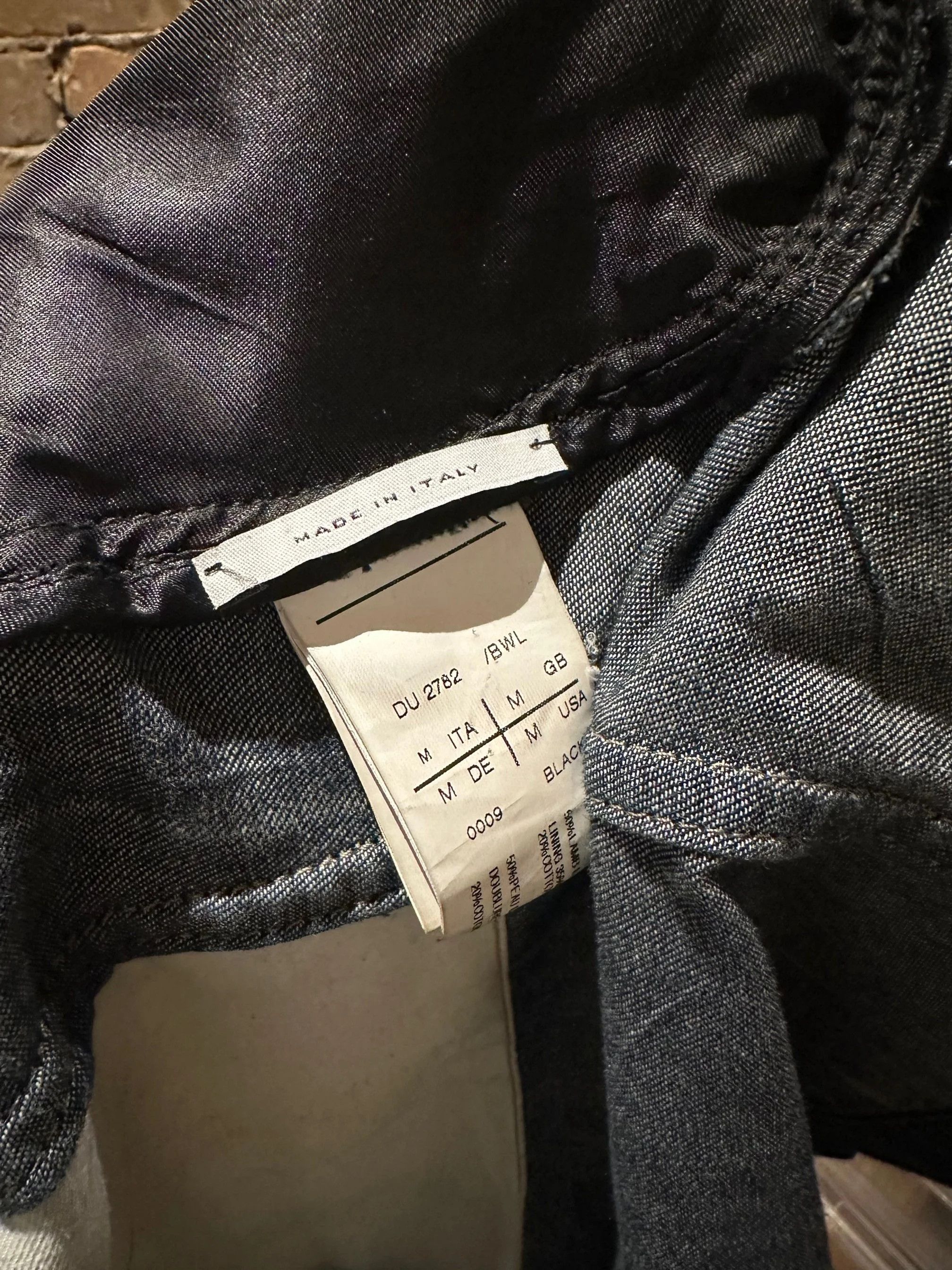 Rick Owens Drkshdw Rick Owens DRKSHDW Wax-Coated Denim & Leather Jacket Size US M / EU 48-50 / 2 - 8 Thumbnail