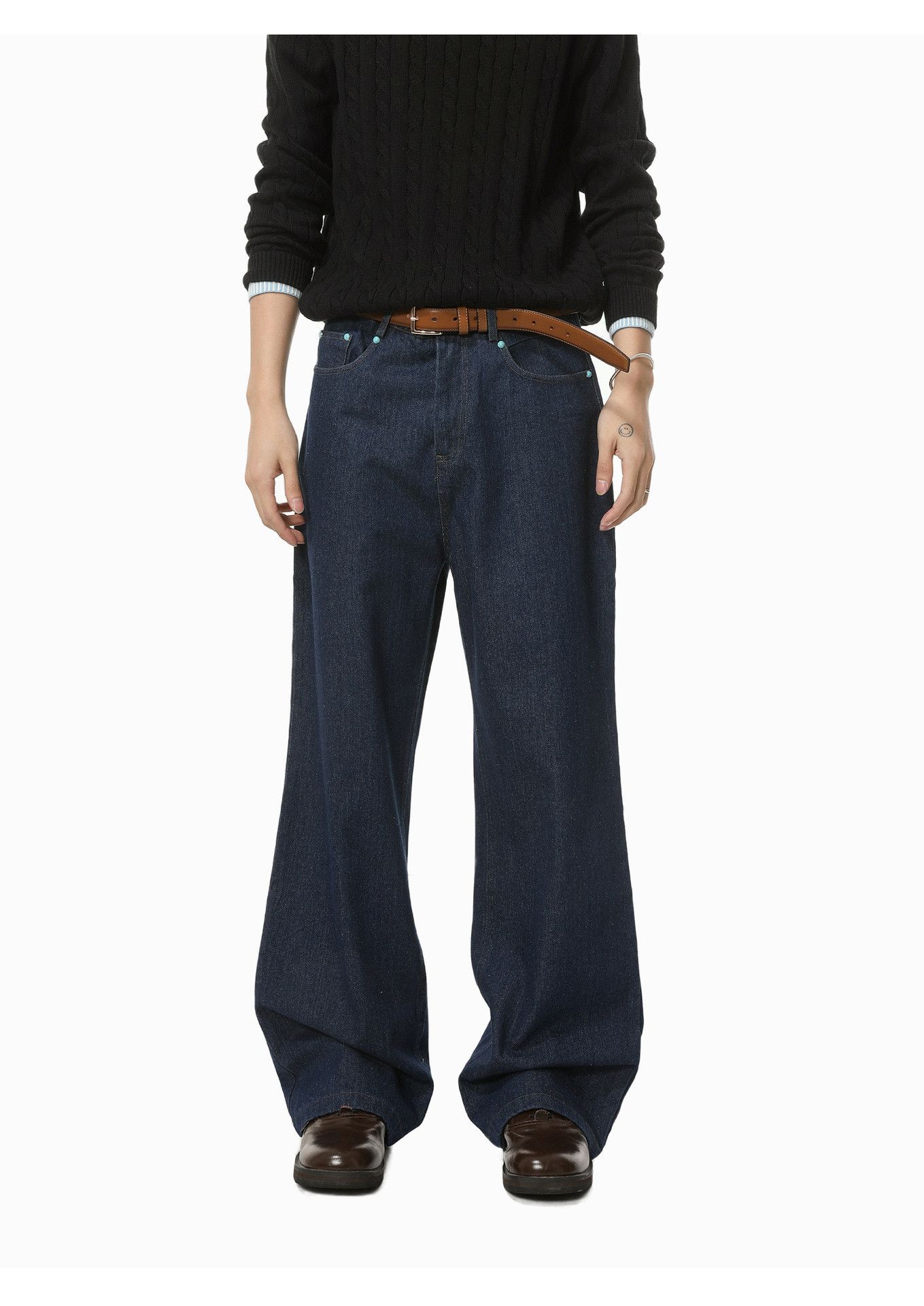 Japanese Brand Men's Japanese Retro Loose Casual Wide-Leg Jeans Size US 32 / EU 48 - 1 Thumbnail