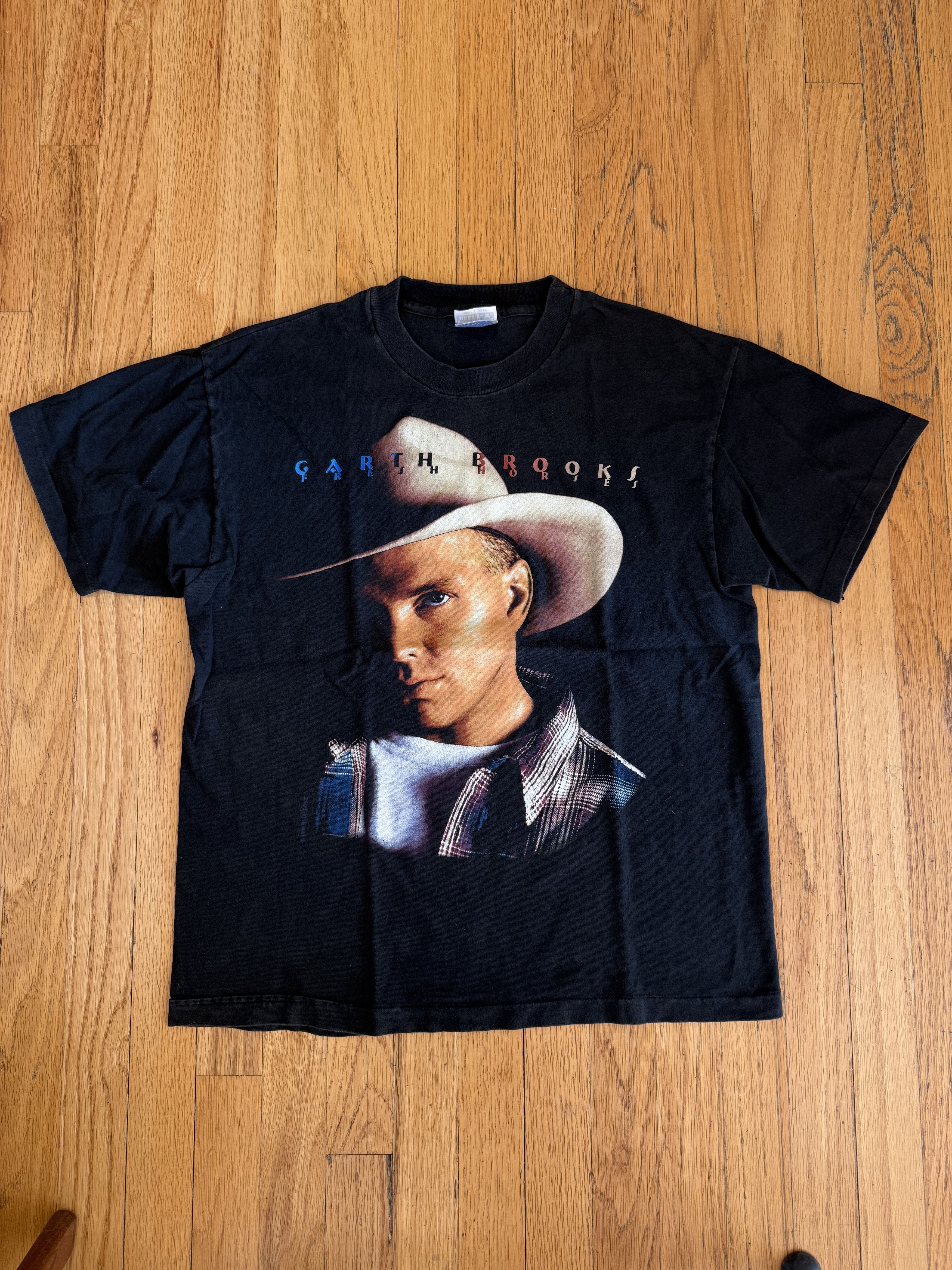 Band Tees Vintage Garth Brooks Fresh Horses 1995 Band Tour Graphic Tee Size US L / EU 52-54 / 3 - 5 Thumbnail