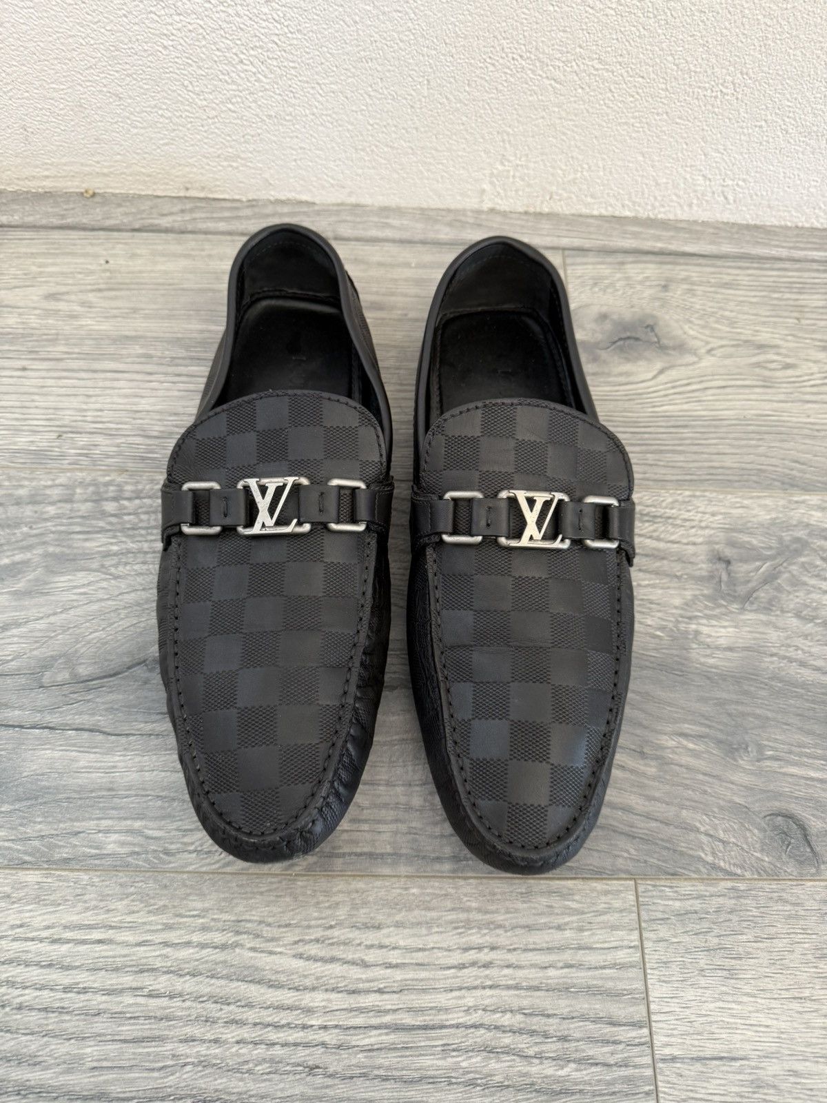 Louis Vuitton Louis Vuitton Damier Loafers with Silver LV Bit Size US 9 / EU 42 - 1 Thumbnail