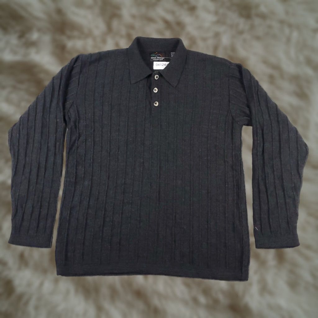 Vintage Greg Norman Mens Small Gray Collared Pullover Sweatshirt Size US S / EU 44-46 / 1 - 1 Thumbnail