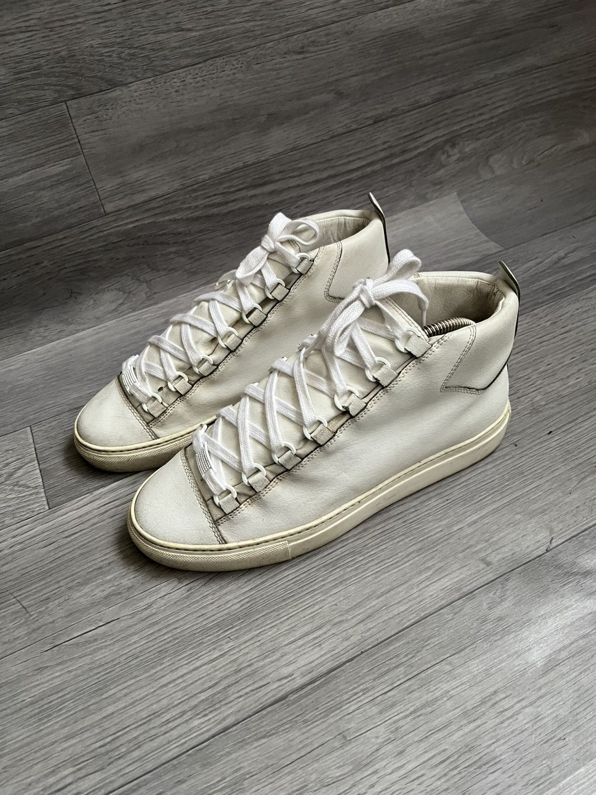 Balenciaga Balenciaga arena white hi-top leather sneakers sz39 Size US 5.5 / EU 38 - 6 Thumbnail