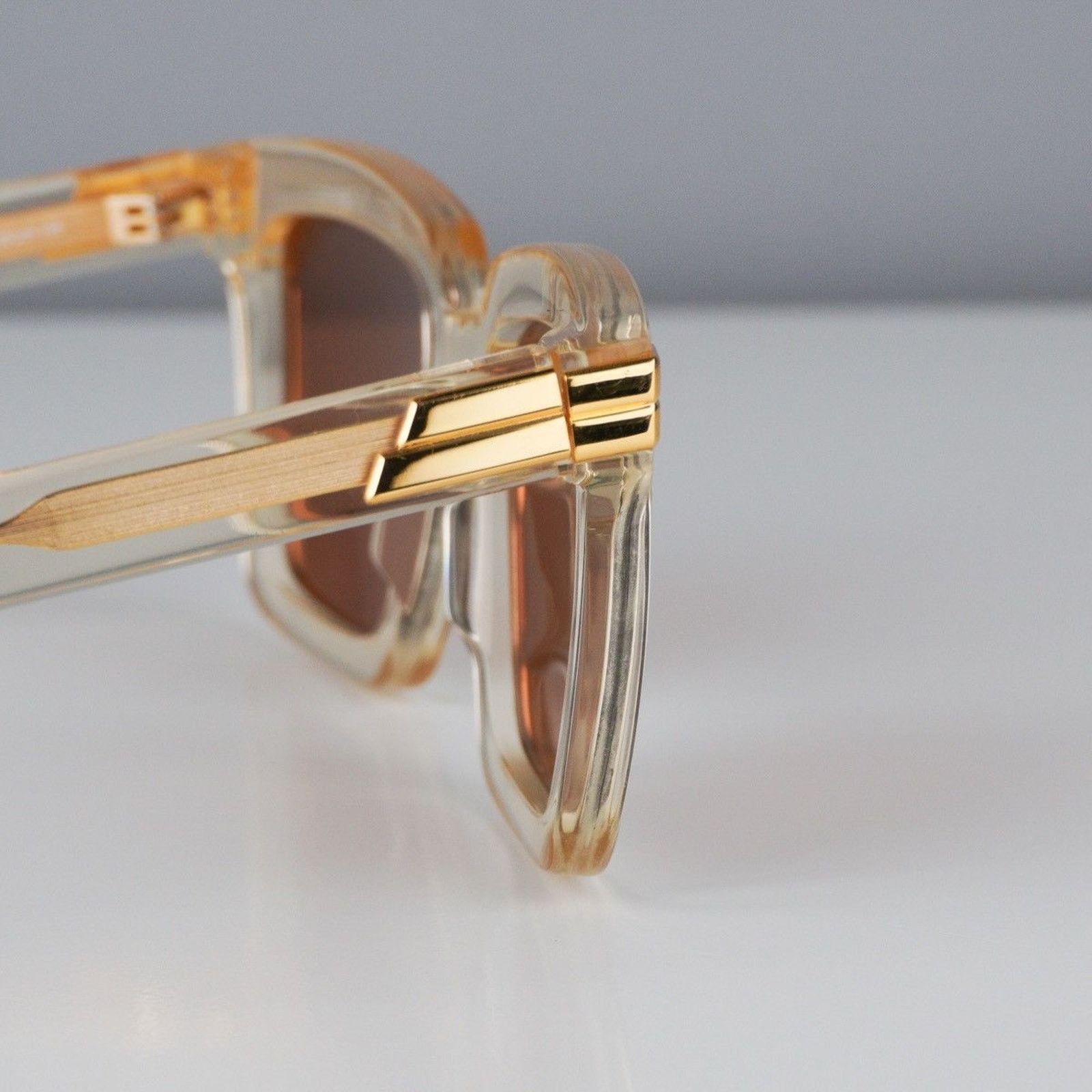 Bottega Veneta Bottega veneta transparent gold logo sunglasses Size ONE SIZE - 7 Thumbnail