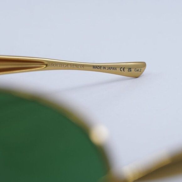 Bottega Veneta Bottega Veneta BV1305S 001 Sunglasses Gold Aviator Frame Size ONE SIZE - 9 Thumbnail