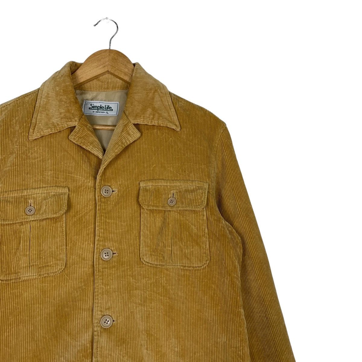 Japanese Brand SIMPLE LIFE Yellow Corduroy Chore Jacket #0991-C44 Size US L / EU 52-54 / 3 - 5 Thumbnail