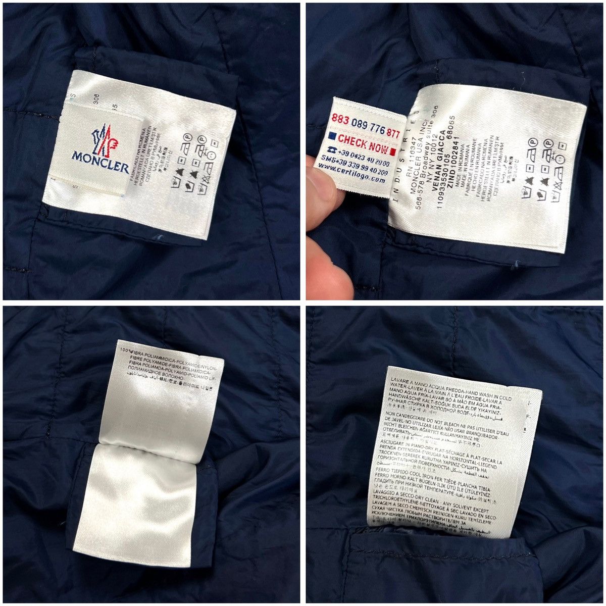 Moncler Auth Moncler Nylon Navy Blue Jacket Blazer Women’s Size S/M Size M / US 6-8 / IT 42-44 - 13 Thumbnail