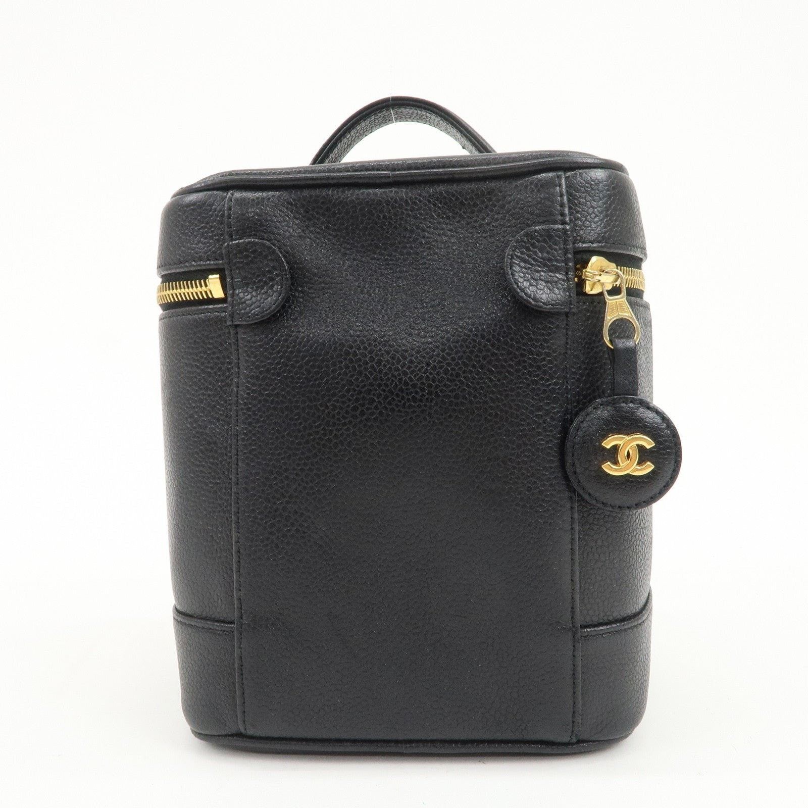 Chanel Chanel Vanity Case Caviar Leather Cosmetic Pouch Black Size ONE SIZE - 2 Thumbnail