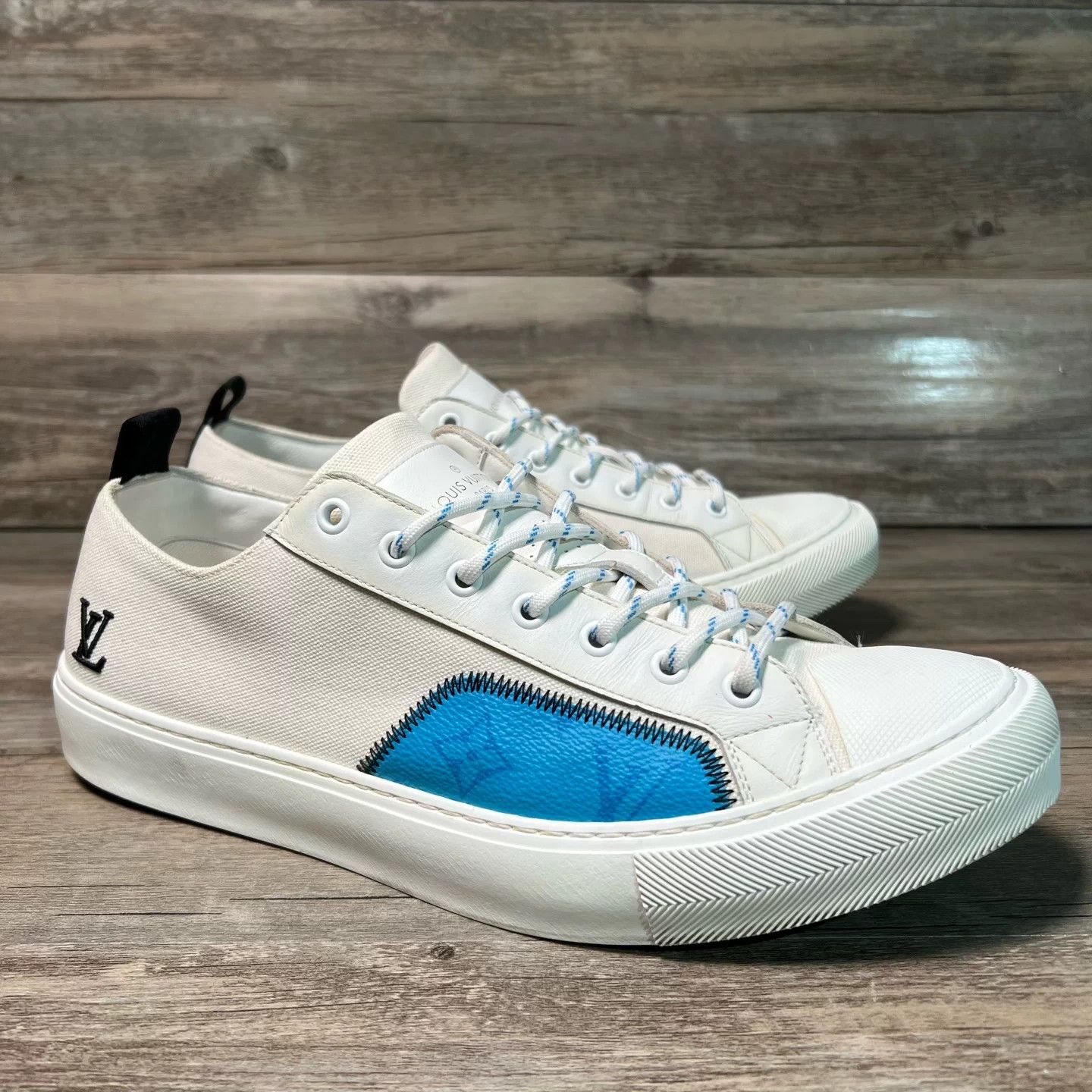 Louis Vuitton LV Tattoo White/Blue Low Top Casual Sneaker UK9 Size US 10 / EU 43 - 2 Thumbnail