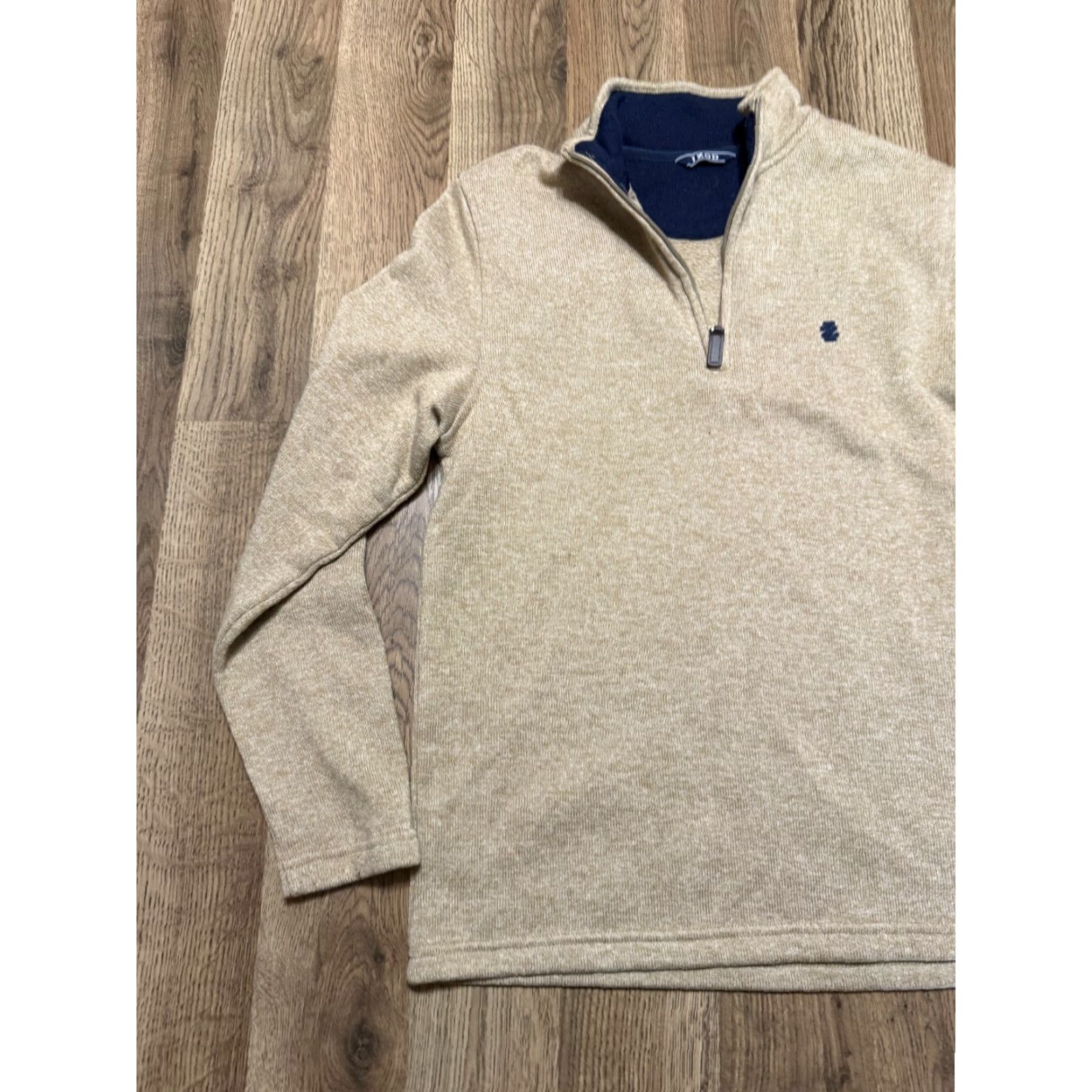 Izod IZOD Sweater Men’s Size Small Tan 1/4 Zipper Pullover Long Sleeve Casual Knits Size US S / EU 44-46 / 1 - 3 Thumbnail