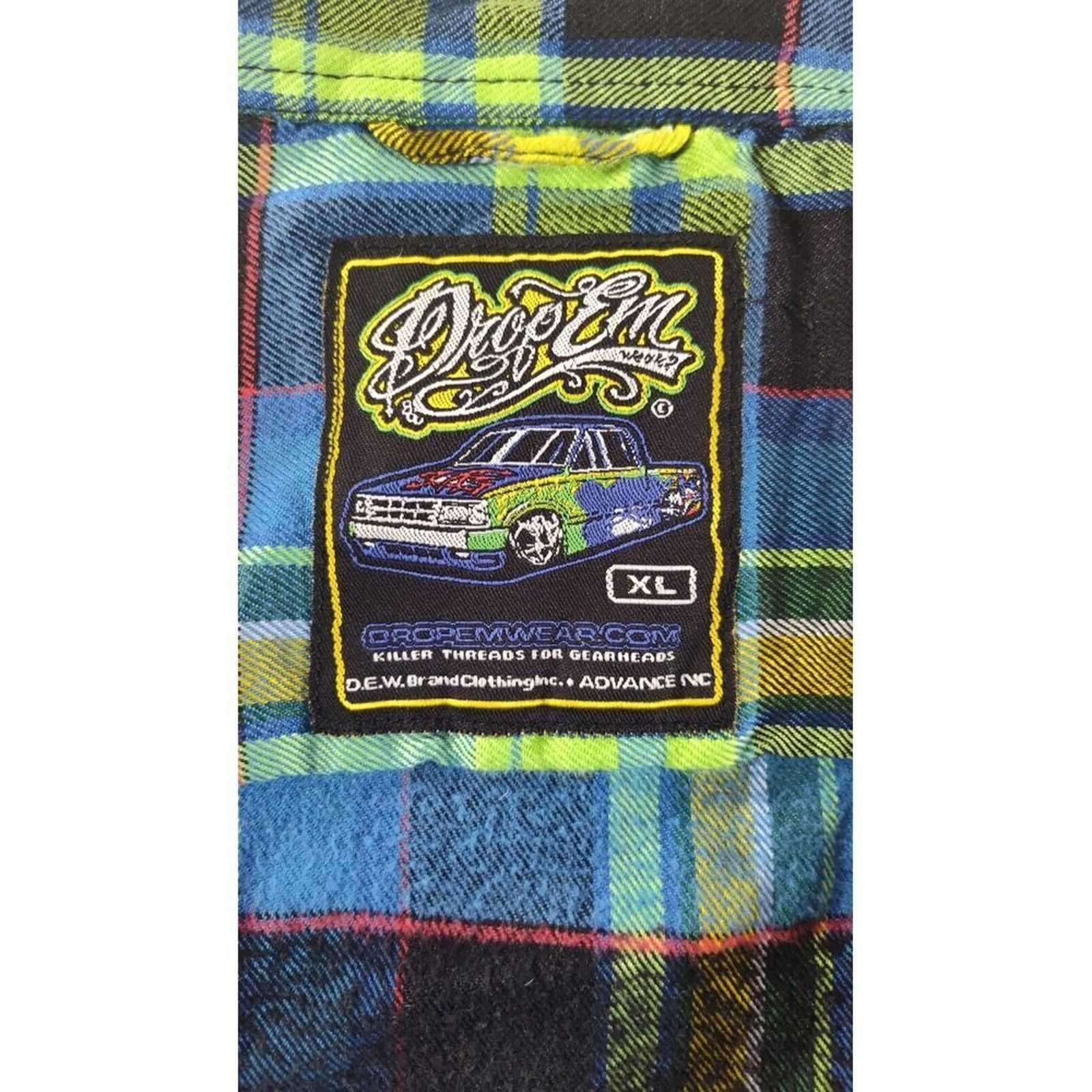 Drop Dead Drop Em Mens X Large "The Underdog" Low Rider Truck Flannel Size US XL / EU 56 / 4 - 6 Thumbnail