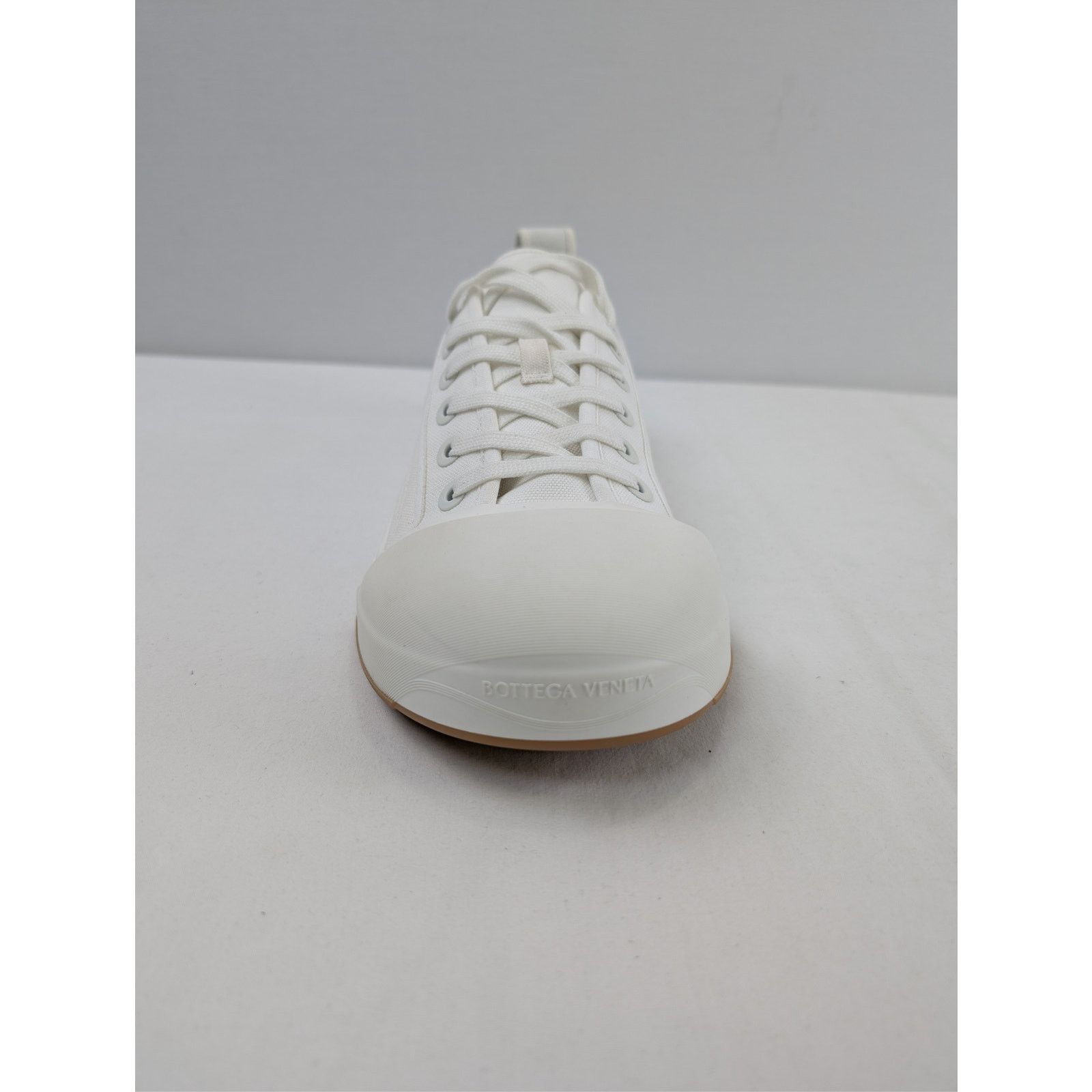 Bottega Veneta o1rshd1 Canvas Vulcan Low Top Sneakers in Optic White Size US 13 / EU 46 - 14 Thumbnail
