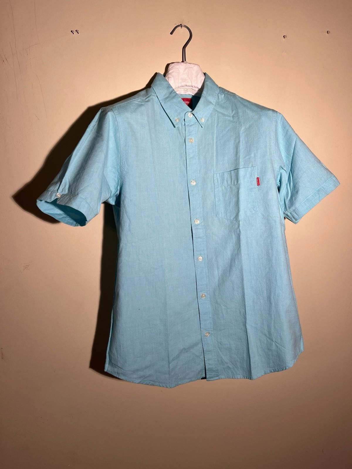 Supreme SS12 SUPREME S/S OXFORD SHIRT SEA FORM M 2012 Size US M / EU 48-50 / 2 - 3 Thumbnail