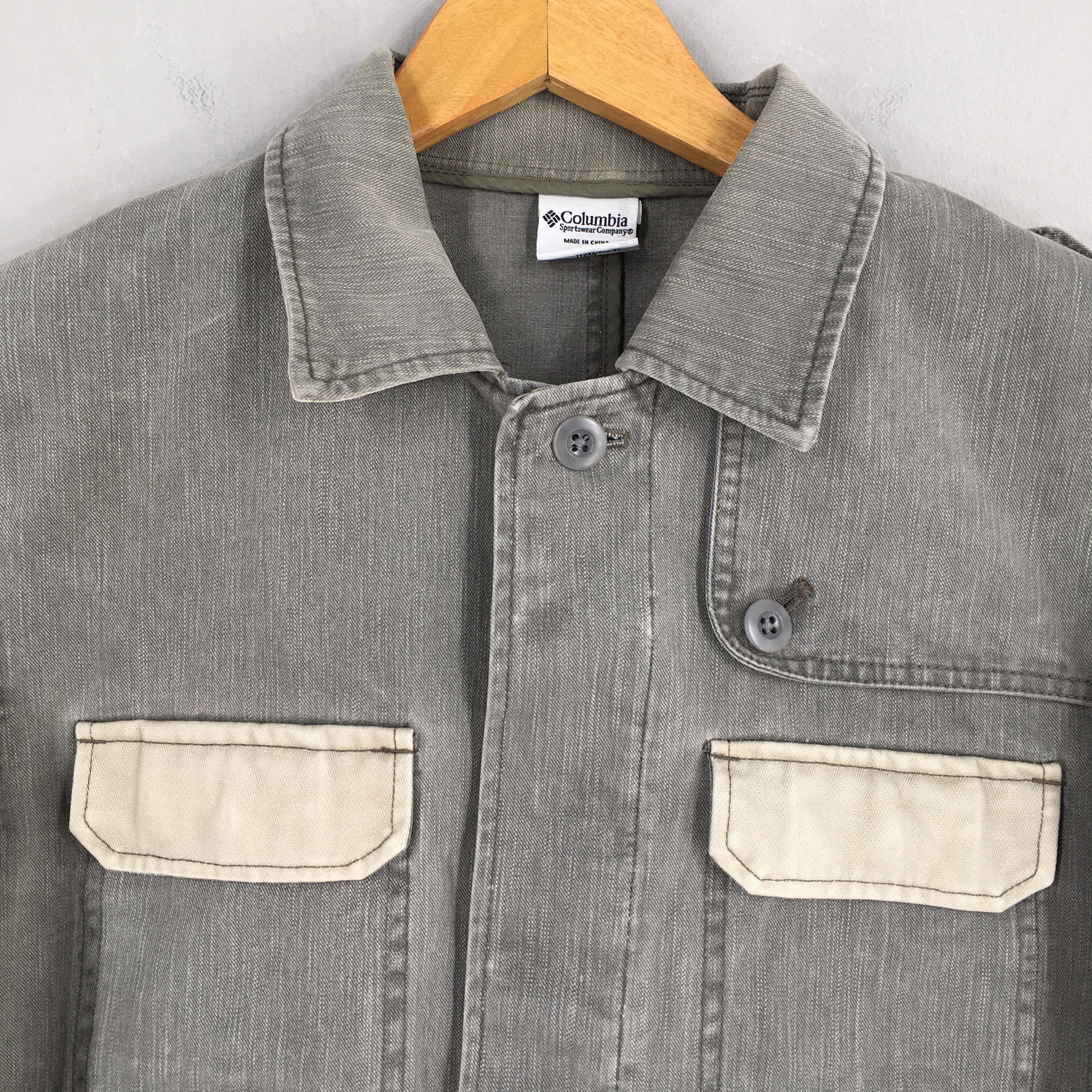 Columbia Vintage Columbia Gray Workwear Denim Jacket Large Size US L / EU 52-54 / 3 - 2 Thumbnail