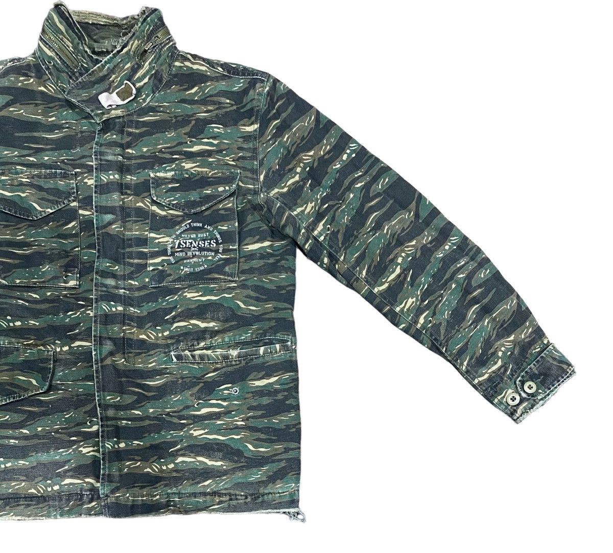 Japanese Brand × Vintage SEVENSENSE Revolution Tiger Stripe Zipper Jacket Size US S / EU 44-46 / 1 - 3 Thumbnail
