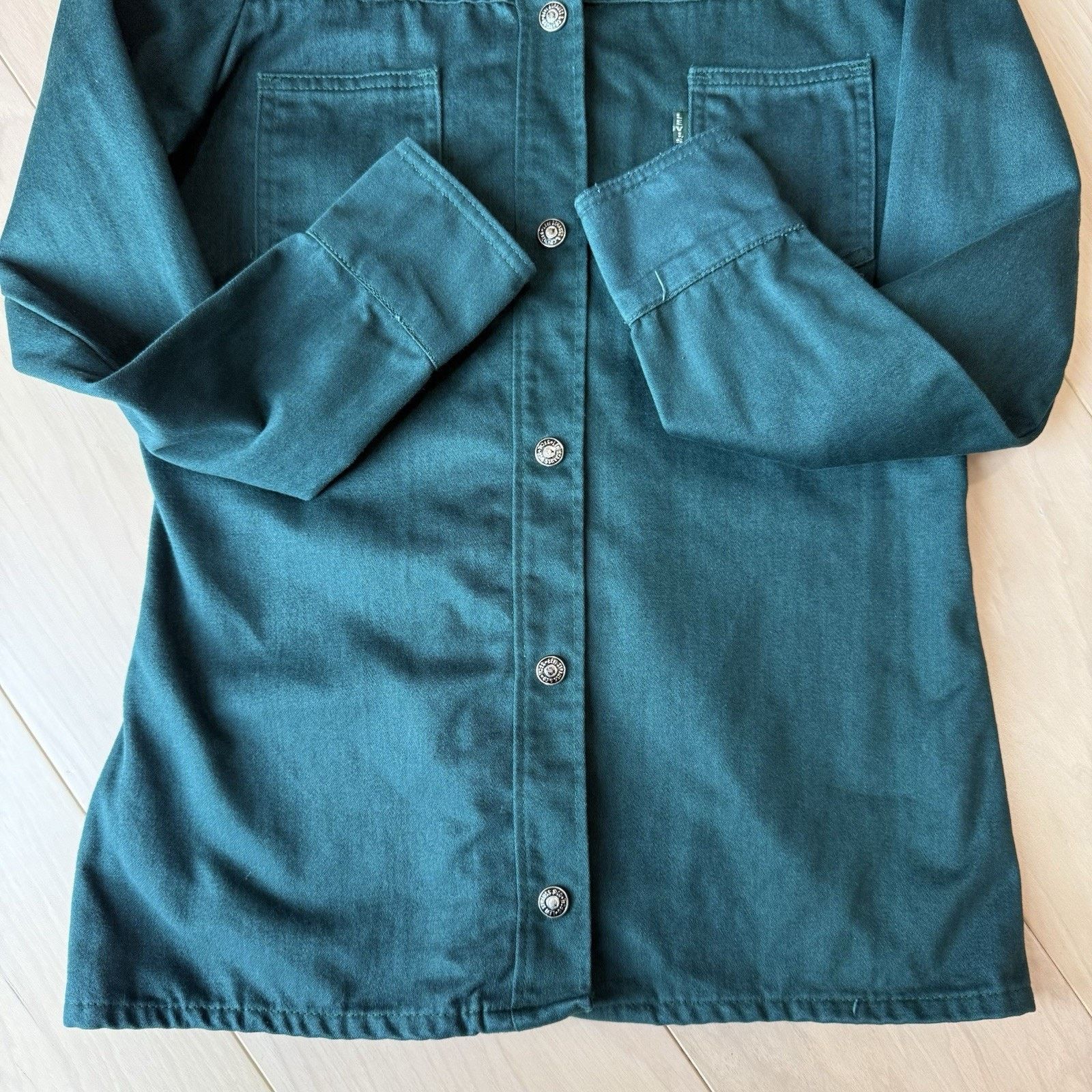 Levi's Vintage Levis Snap Shirt XS Green 70s Big E Made in USA Size US XS / EU 42 / 0 - 5 Thumbnail