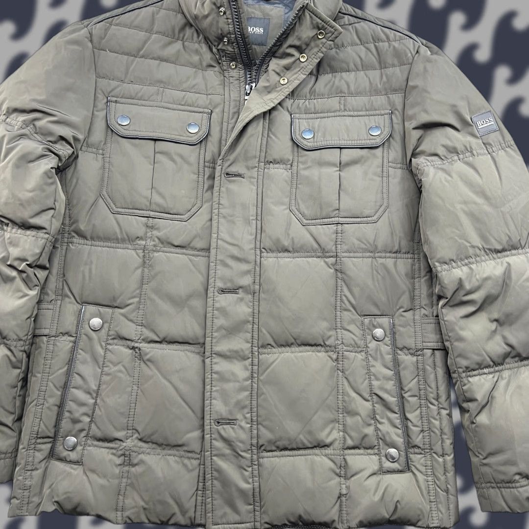 Hugo Boss HUGO BOSS Jacket Mens Size 50 Down Olive Green Khaki Parka Full Zip Hooded Size US M / EU 48-50 / 2 - 1 Thumbnail