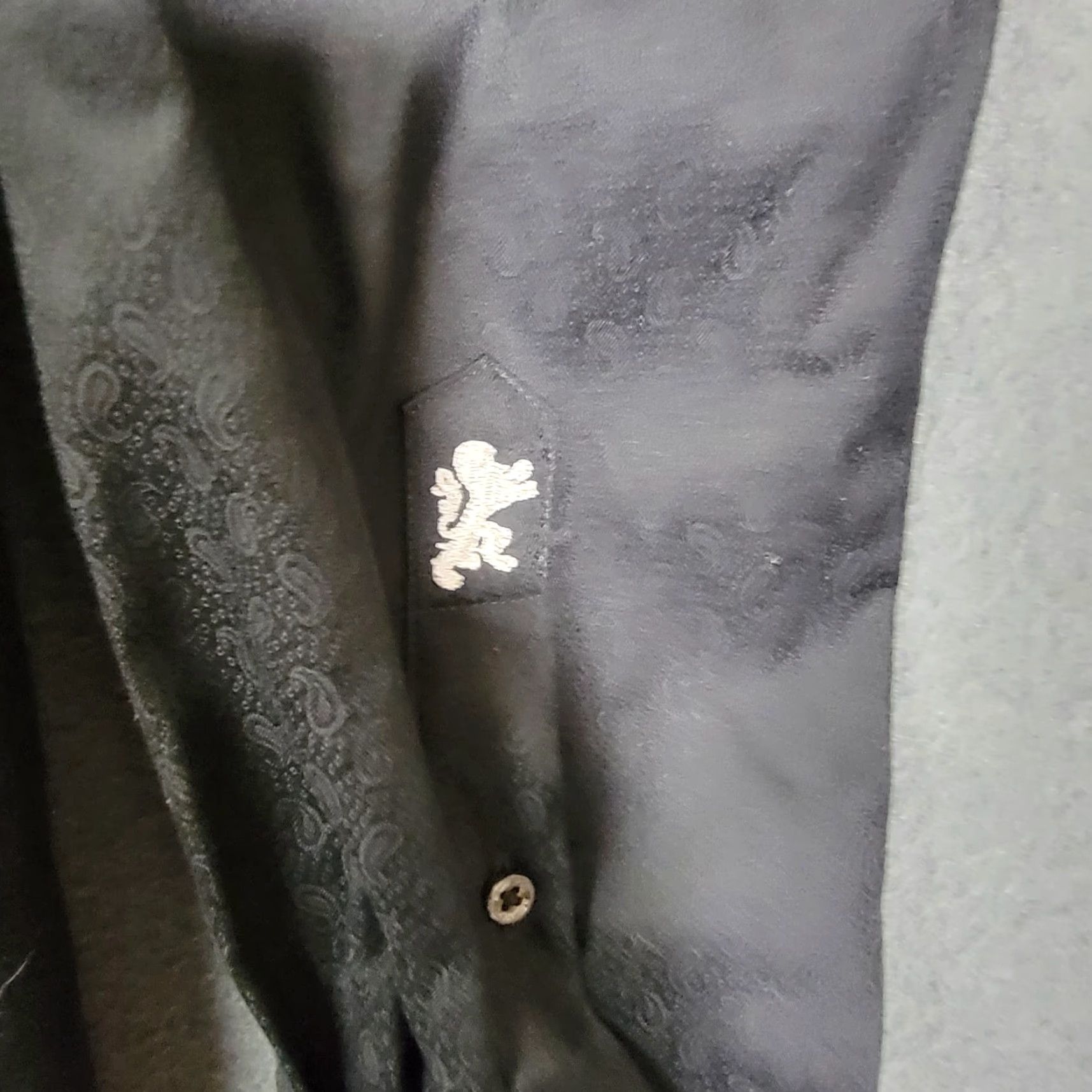 BUGATCHI Bugatchi Uomo Button-Down Shirt Collared Neck Long Sleeve Black Men's 15.5/32-33 Shirt Mens Black Button-Up Casual Business Size US M / EU 48-50 / 2 - 4 Thumbnail