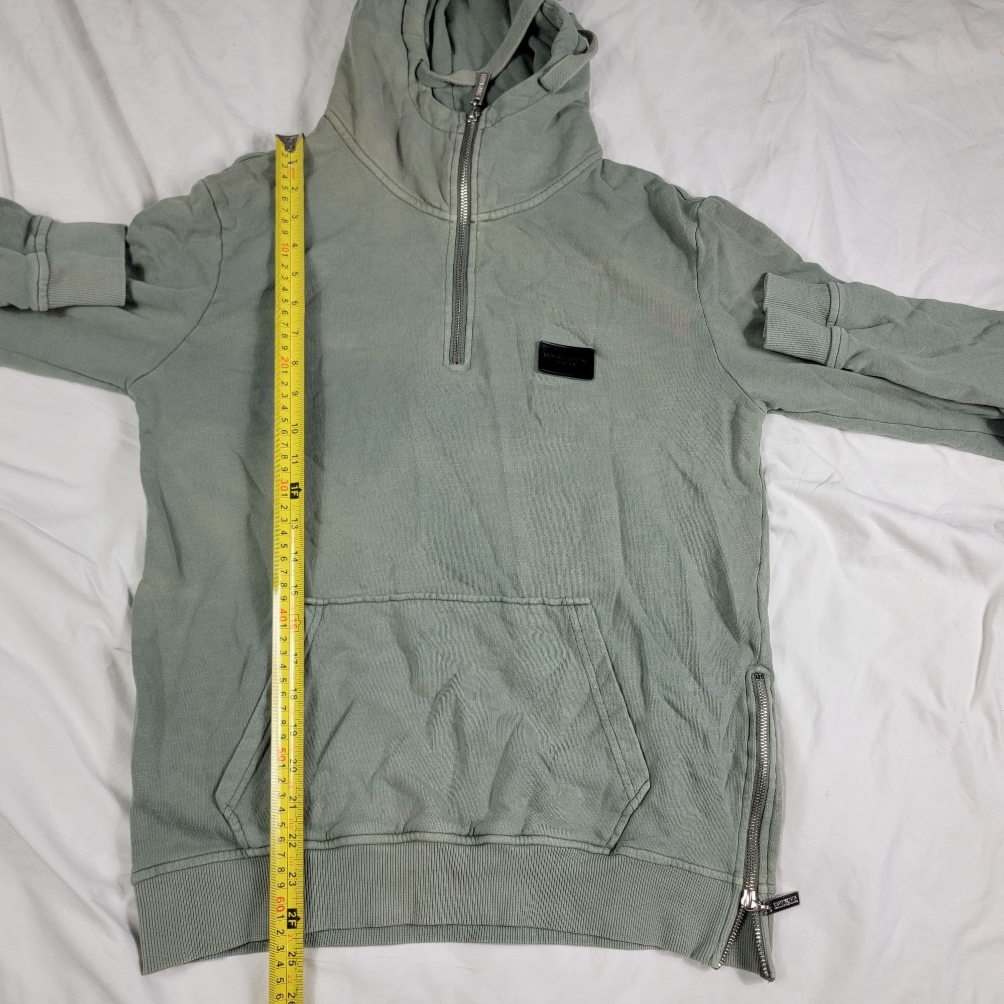 Criminal Damage Criminal Damage Mens Medium Green Zip Hoodie Sweatshirt Long Size US M / EU 48-50 / 2 - 9 Thumbnail