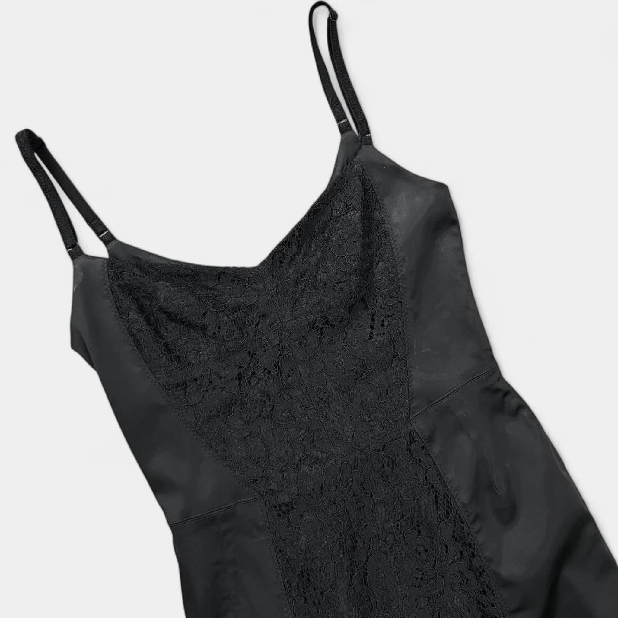 Dolce & Gabbana Dolce & Gabbana 2000's Lace-Panel Slip Dress Size S / US 4 / IT 40 - 2 Thumbnail