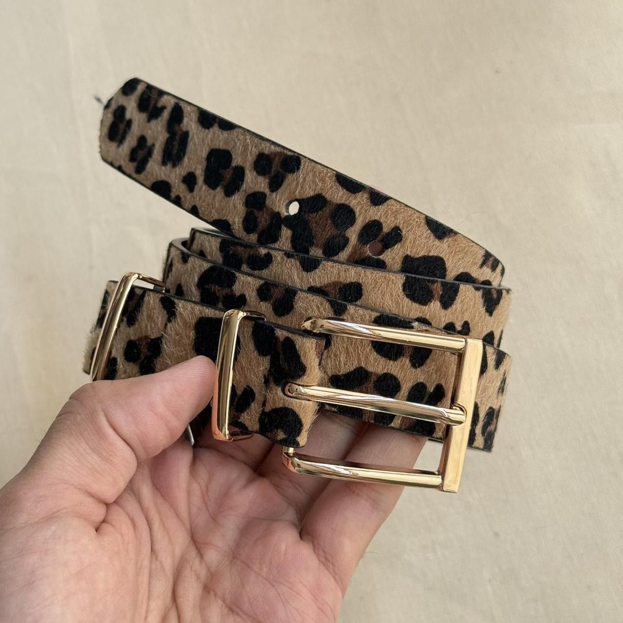 Vintage y2k style cheetah fur american western design belt Size ONE SIZE - 1 Thumbnail