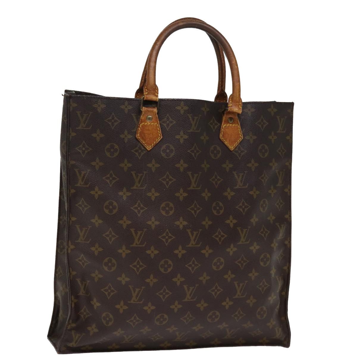 Louis Vuitton LOUIS VUITTON Monogram Sac Plat Hand Bag M51140 Size ONE SIZE - 1 Thumbnail