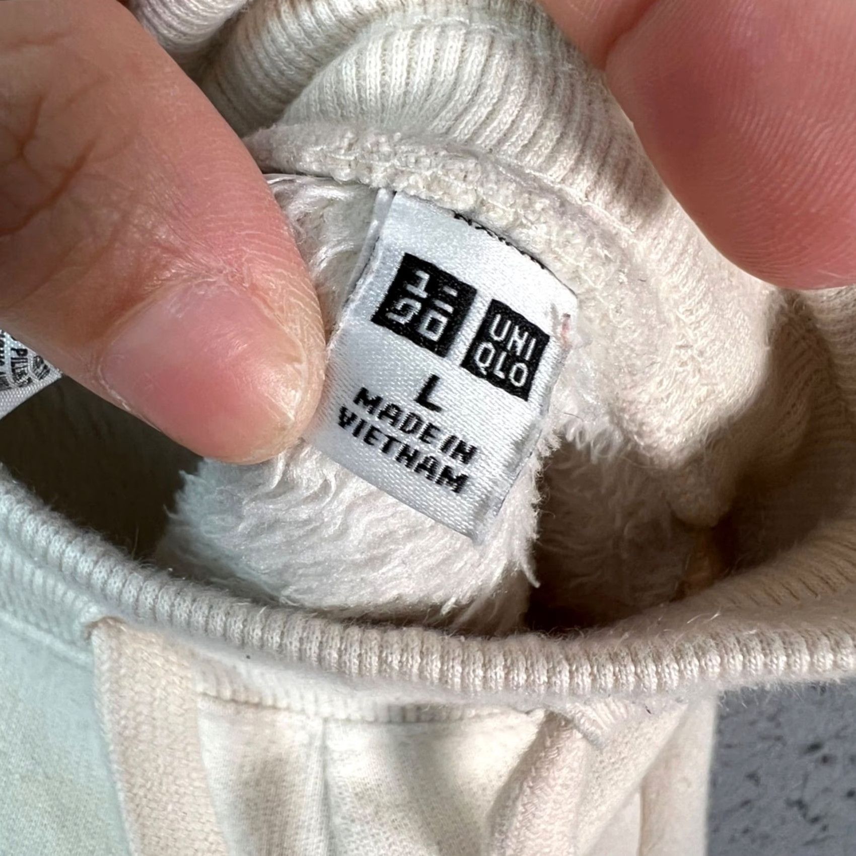 Uniqlo Uniqlo Womens Large Ivory White Jogger SweatPants Drawstring Waist Pants City Women's Size 36" / US 14 / IT 50 - 4 Thumbnail