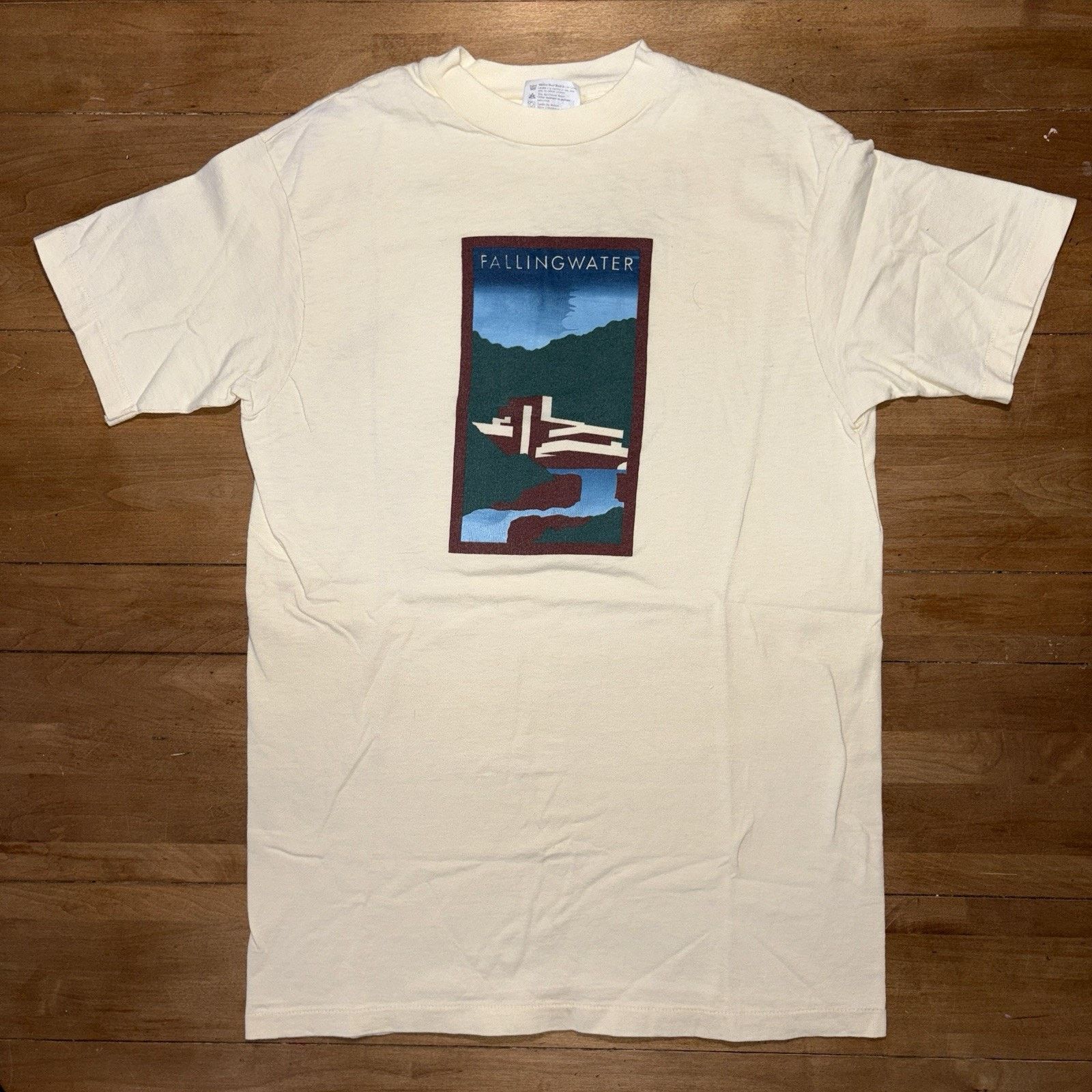 Vintage Vintage Frank Lloyd Wright Shirt Falling Water 90s Art mid Size US M / EU 48-50 / 2 - 1 Thumbnail