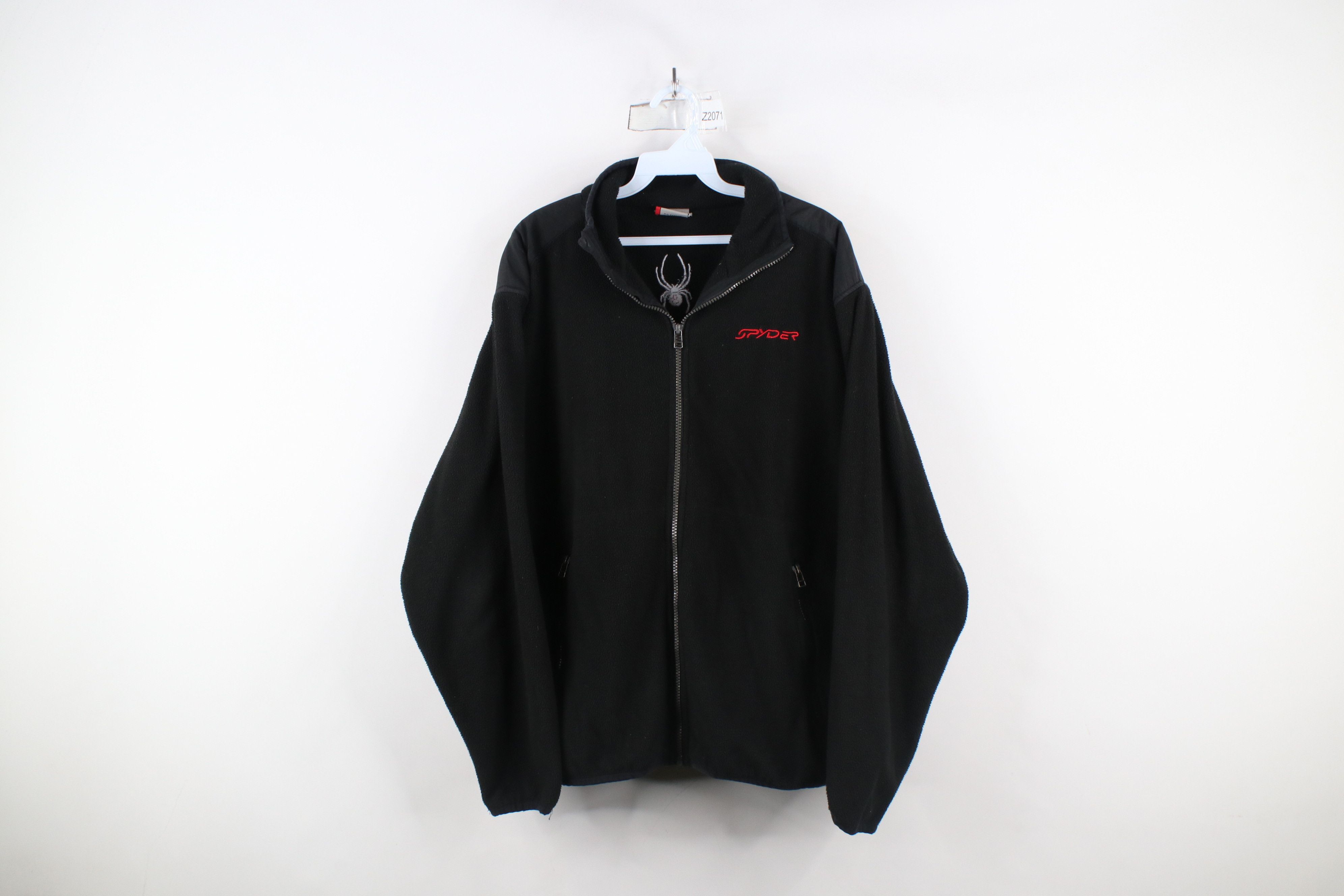 Spyder × Vintage Vintage Spyder Spell Out Full Zip Fleece Jacket Black Size US M / EU 48-50 / 2 - 1 Thumbnail