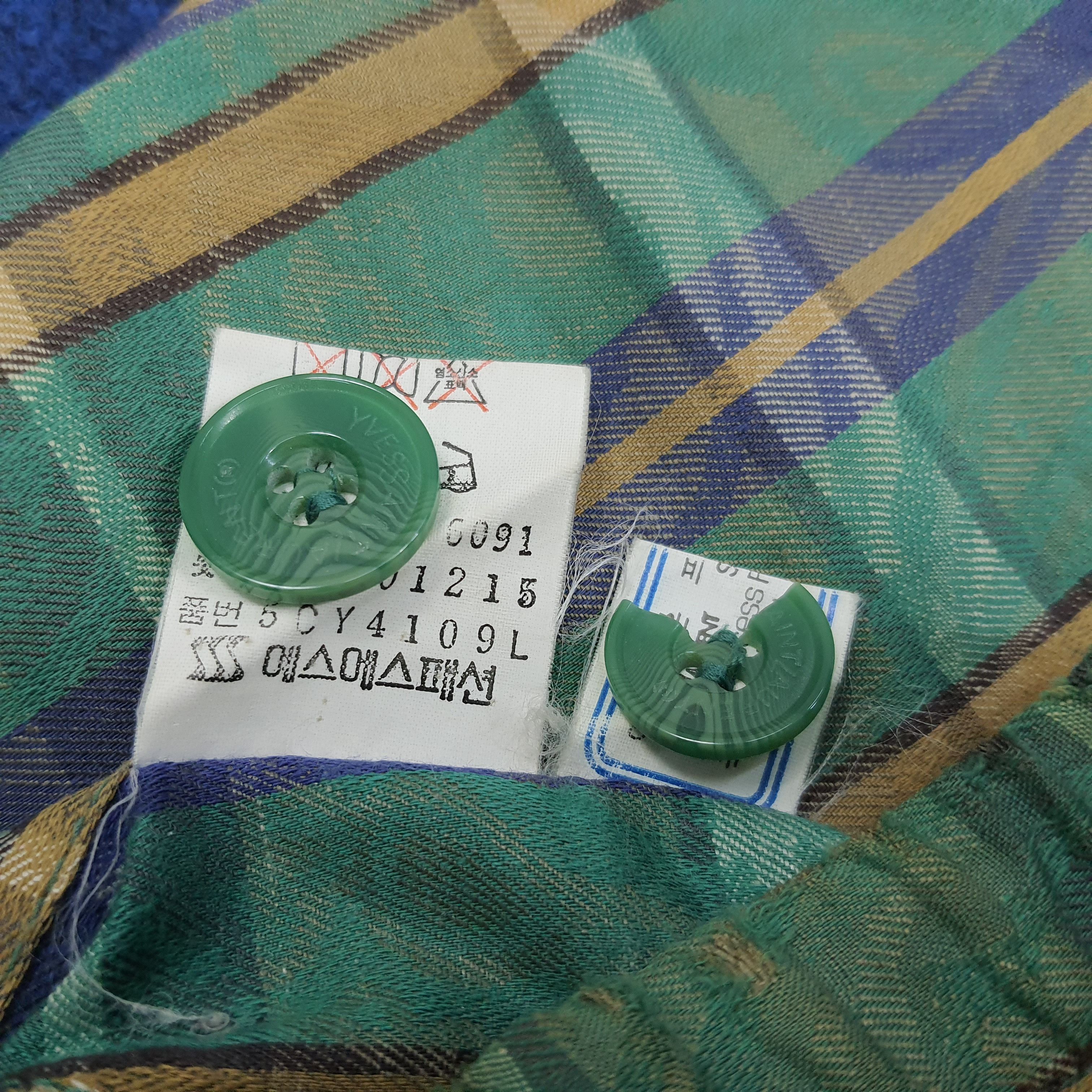 Vintage × Yves Saint Laurent Vintage Yves Saint Laurent Tartan Abstract Design Jacket Size US XL / EU 56 / 4 - 8 Thumbnail