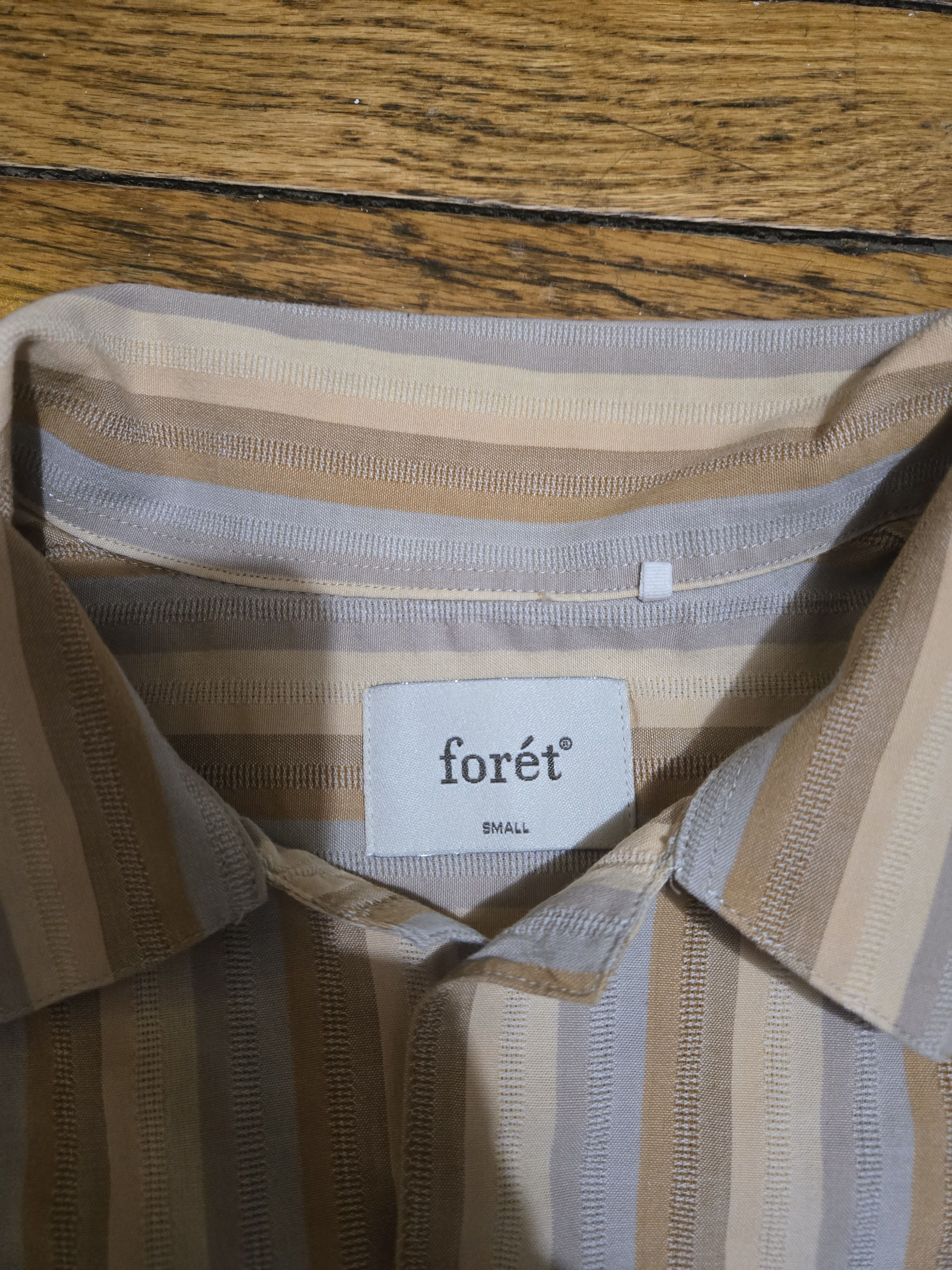 foret Foret S SS24 Otter Seersucker Short Sleeve Button Up Shirt Size US S / EU 44-46 / 1 - 2 Thumbnail