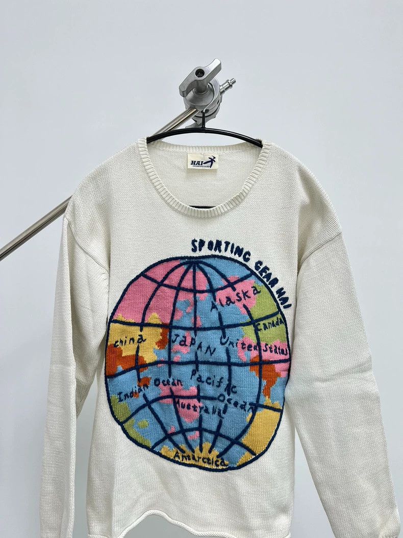Issey Miyake issey miyake Earth embroidered boxy sweater 2503-Nextarrow Size US M / EU 48-50 / 2 - 3 Thumbnail