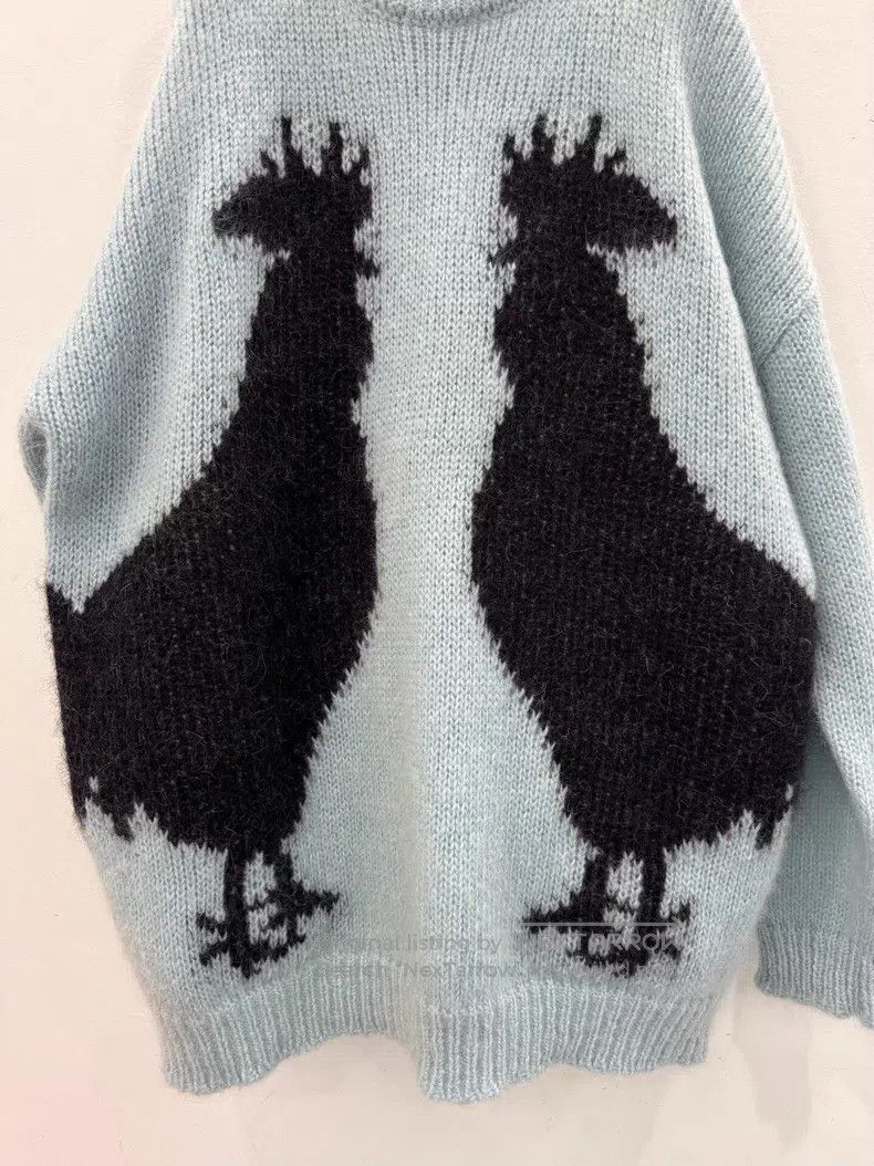 Loewe Loewe Light blue mohair rooster logo long-sleeve sweater Size S / US 4 / IT 40 - 4 Thumbnail