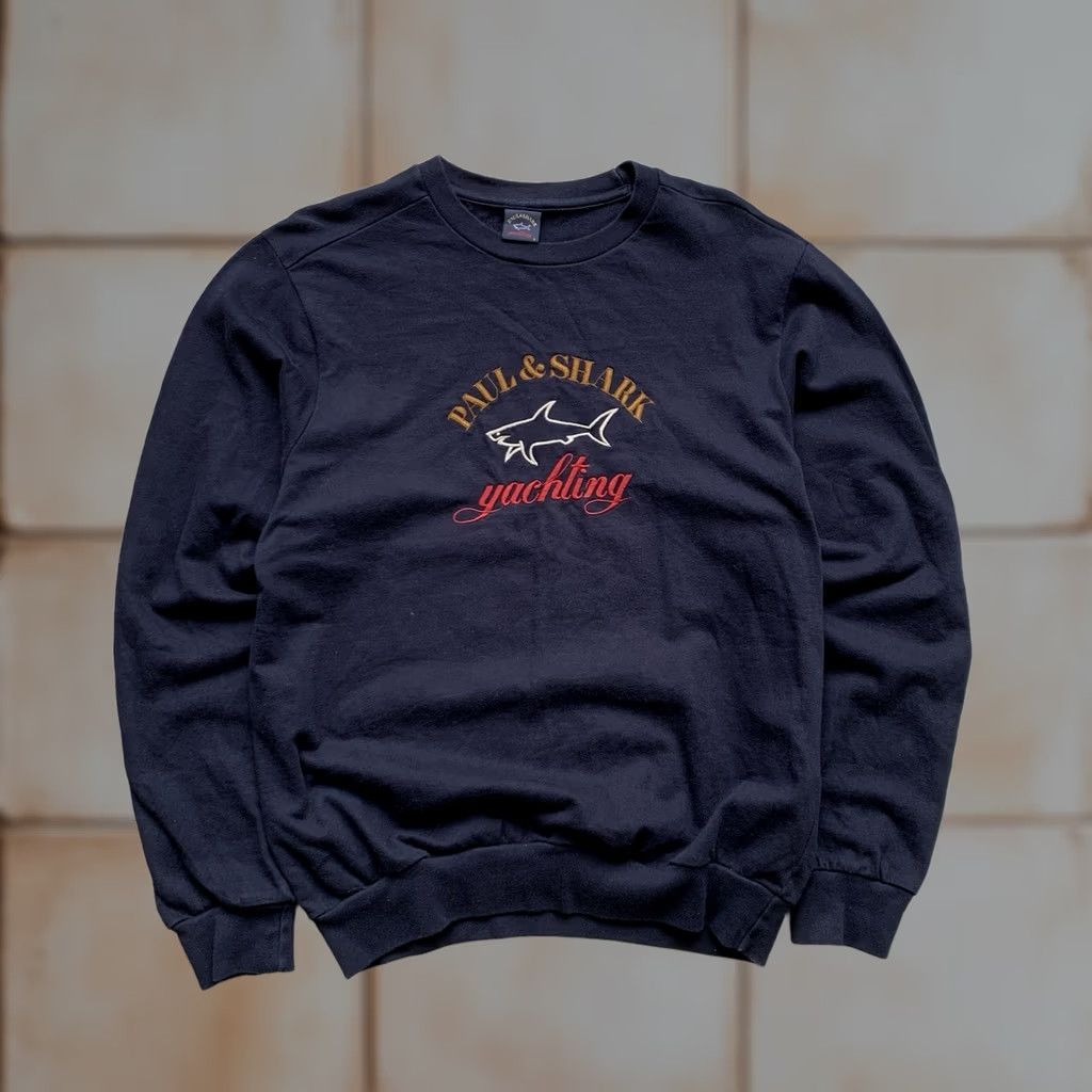 Paul & Shark PAUL & SHARK YACHTING EMBROIDERED SWEATSHIRT Mens Size S Blue Sweater Pullover Shirt Size US S / EU 44-46 / 1 - 1 Thumbnail