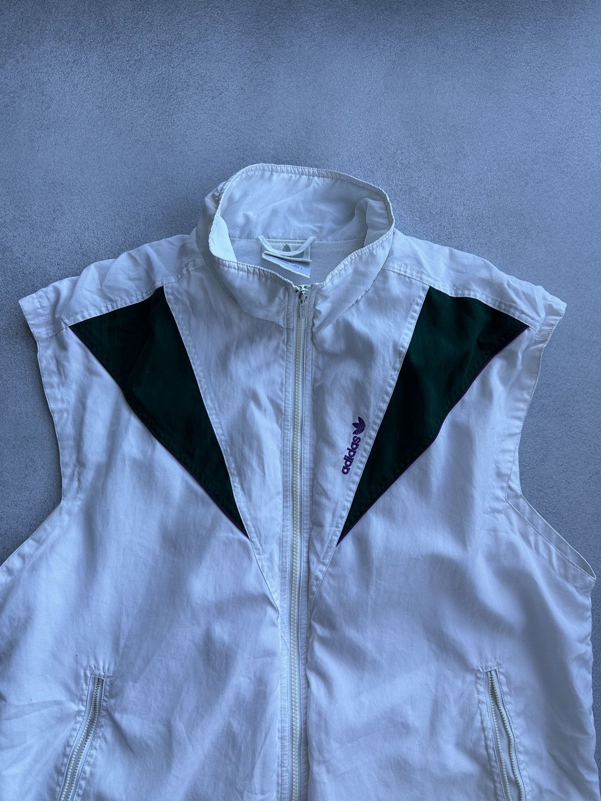Adidas × Vintage Vintage Adidas 90s White Vest Size US XL / EU 56 / 4 - 5 Thumbnail