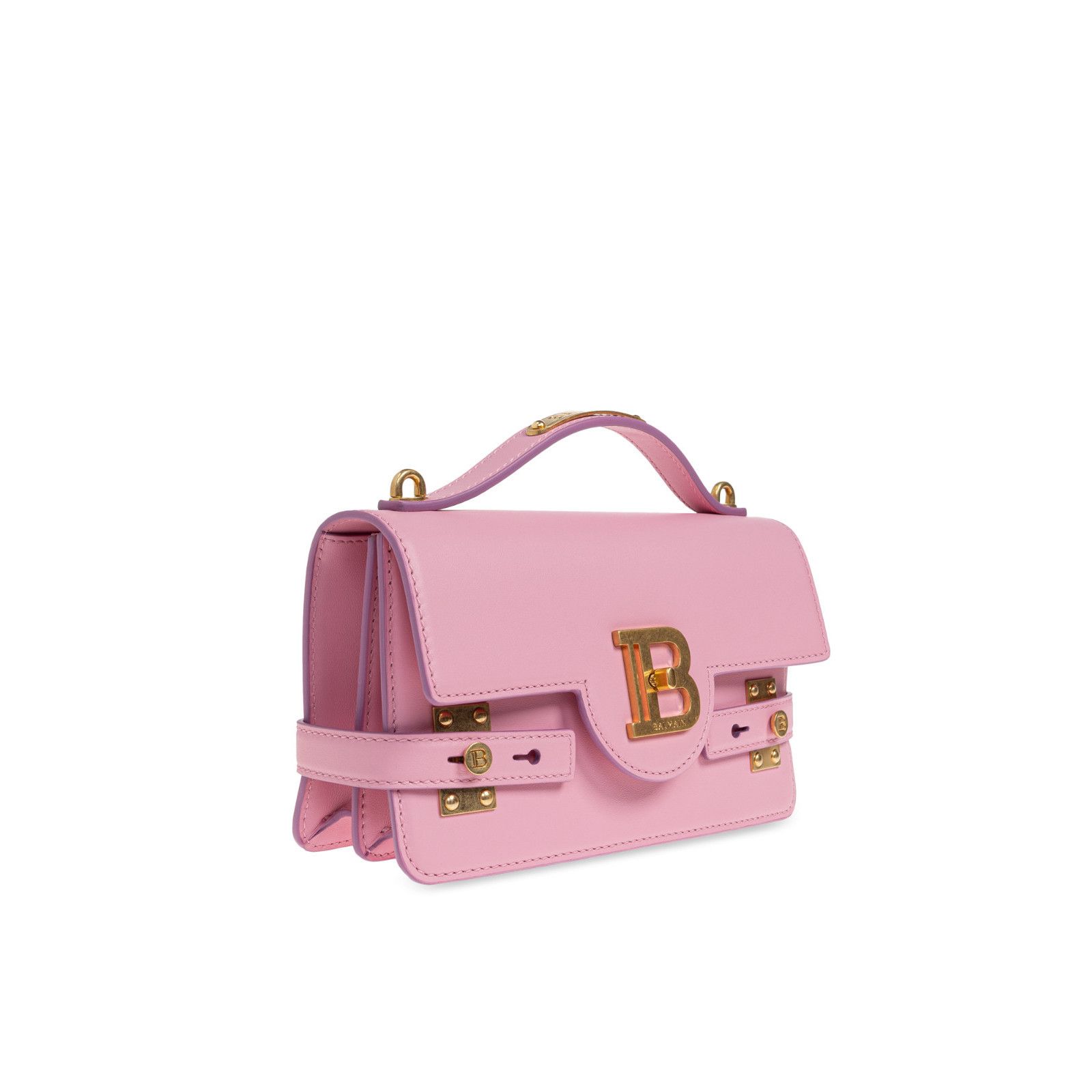 Balmain BALMAIN B-Buzz 24 Pink Leather Shoulder Bag New Size ONE SIZE - 3 Thumbnail